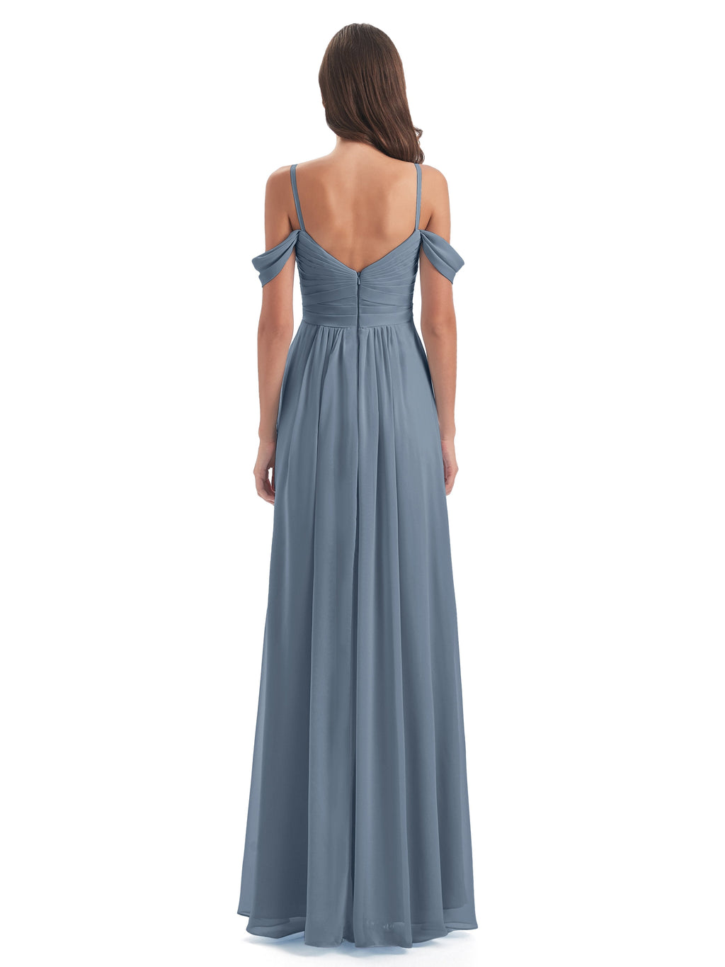 Olivia Off The Shoulder Spaghetti Straps Chiffon Bridesmaid Dresses