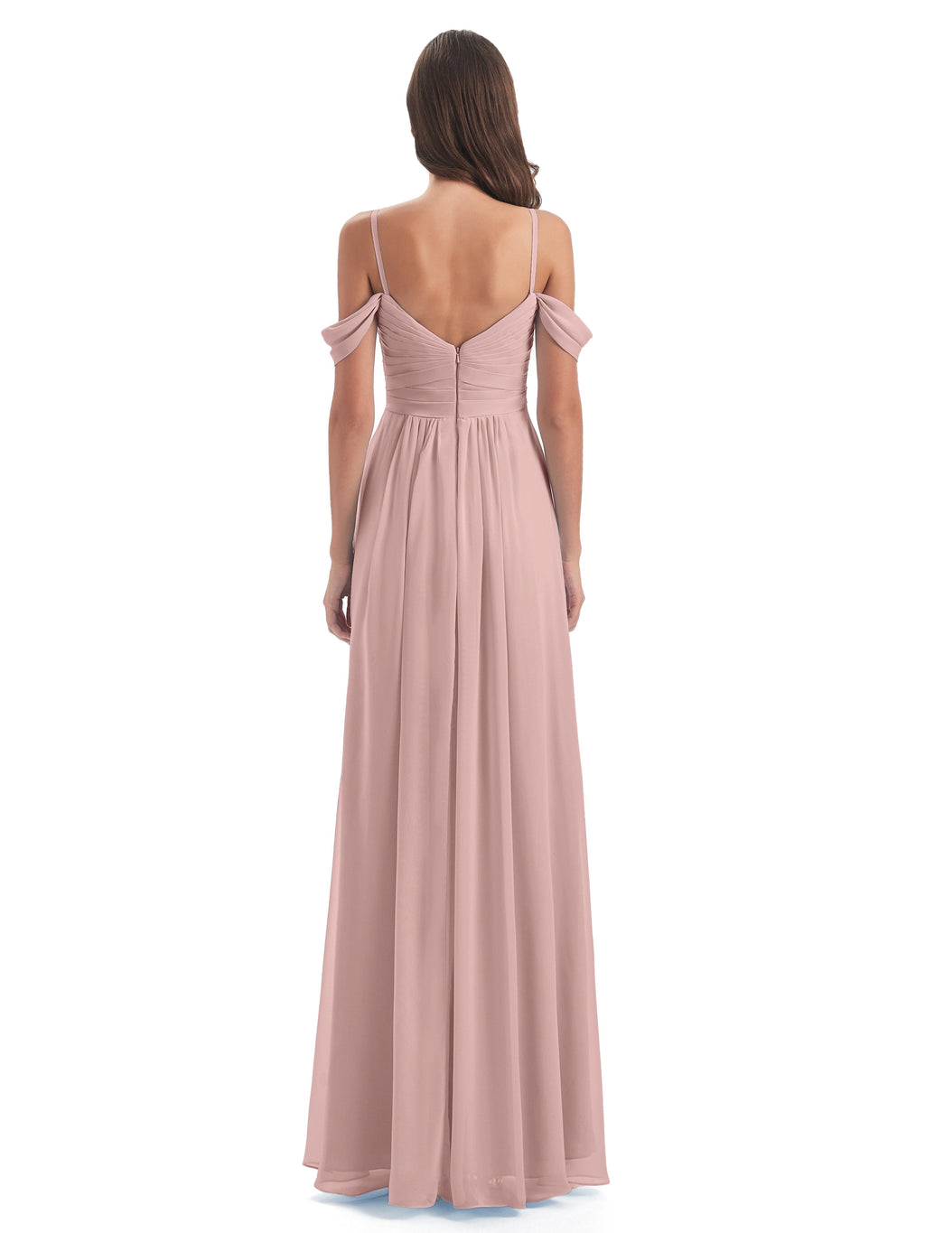 Olivia Off The Shoulder Spaghetti Straps Chiffon Bridesmaid Dresses