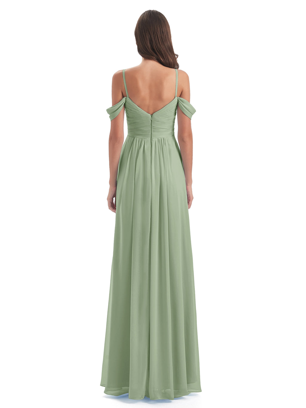 Olivia Off The Shoulder Spaghetti Straps Chiffon Bridesmaid Dresses