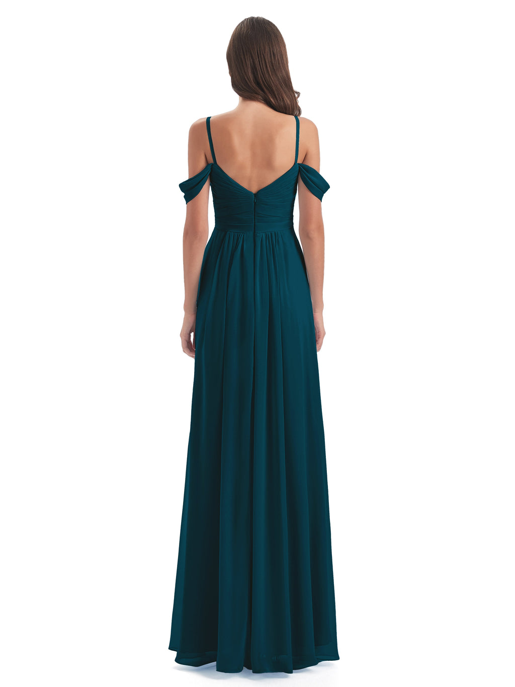 Olivia Off The Shoulder Spaghetti Straps Chiffon Bridesmaid Dresses