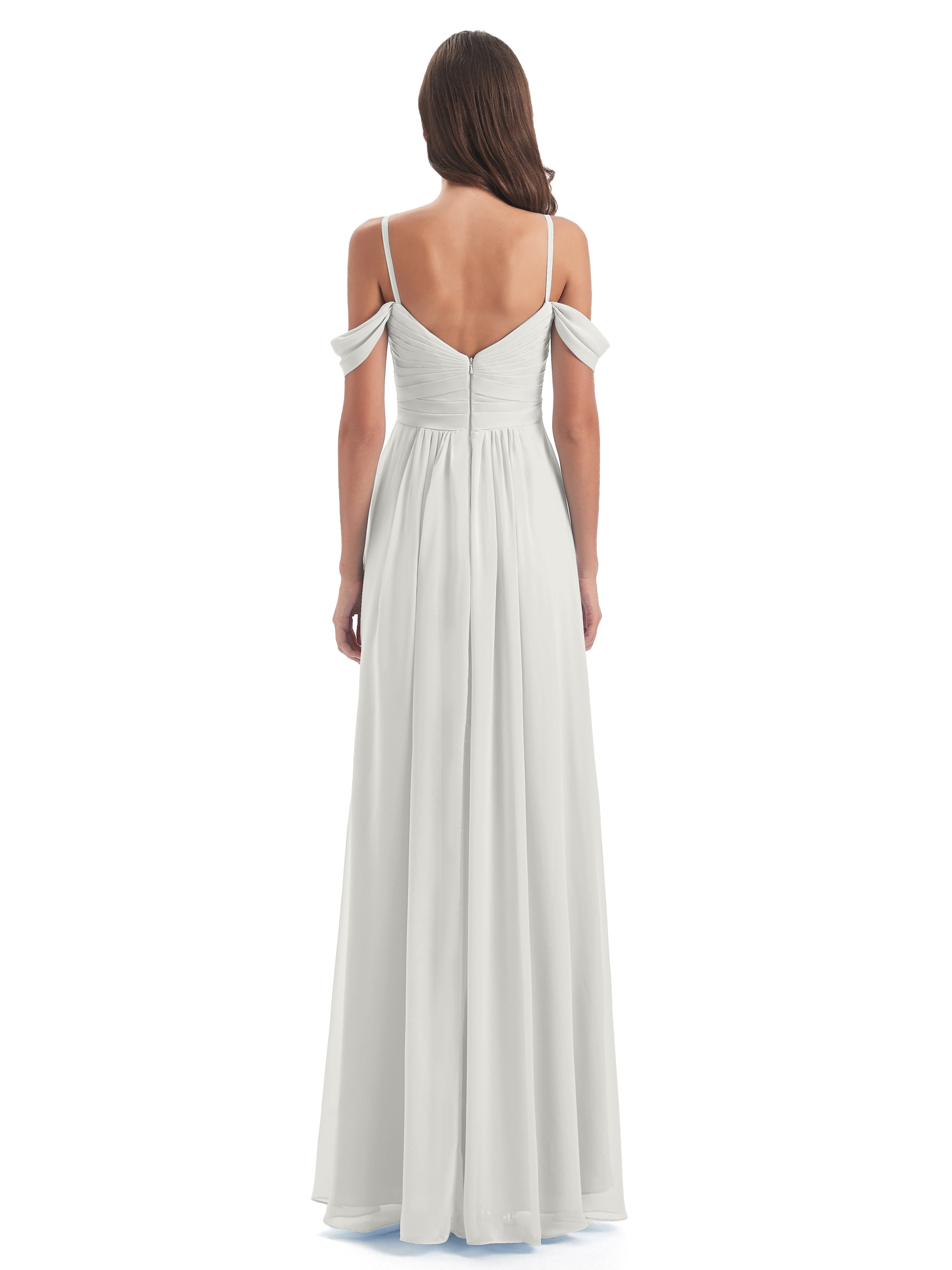 Olivia Off The Shoulder Spaghetti Straps Chiffon Bridesmaid Dresses