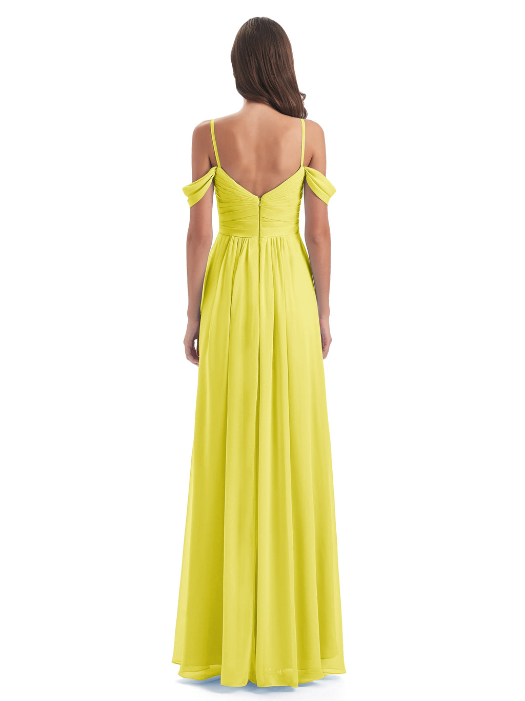 Olivia Off The Shoulder Spaghetti Straps Chiffon Bridesmaid Dresses