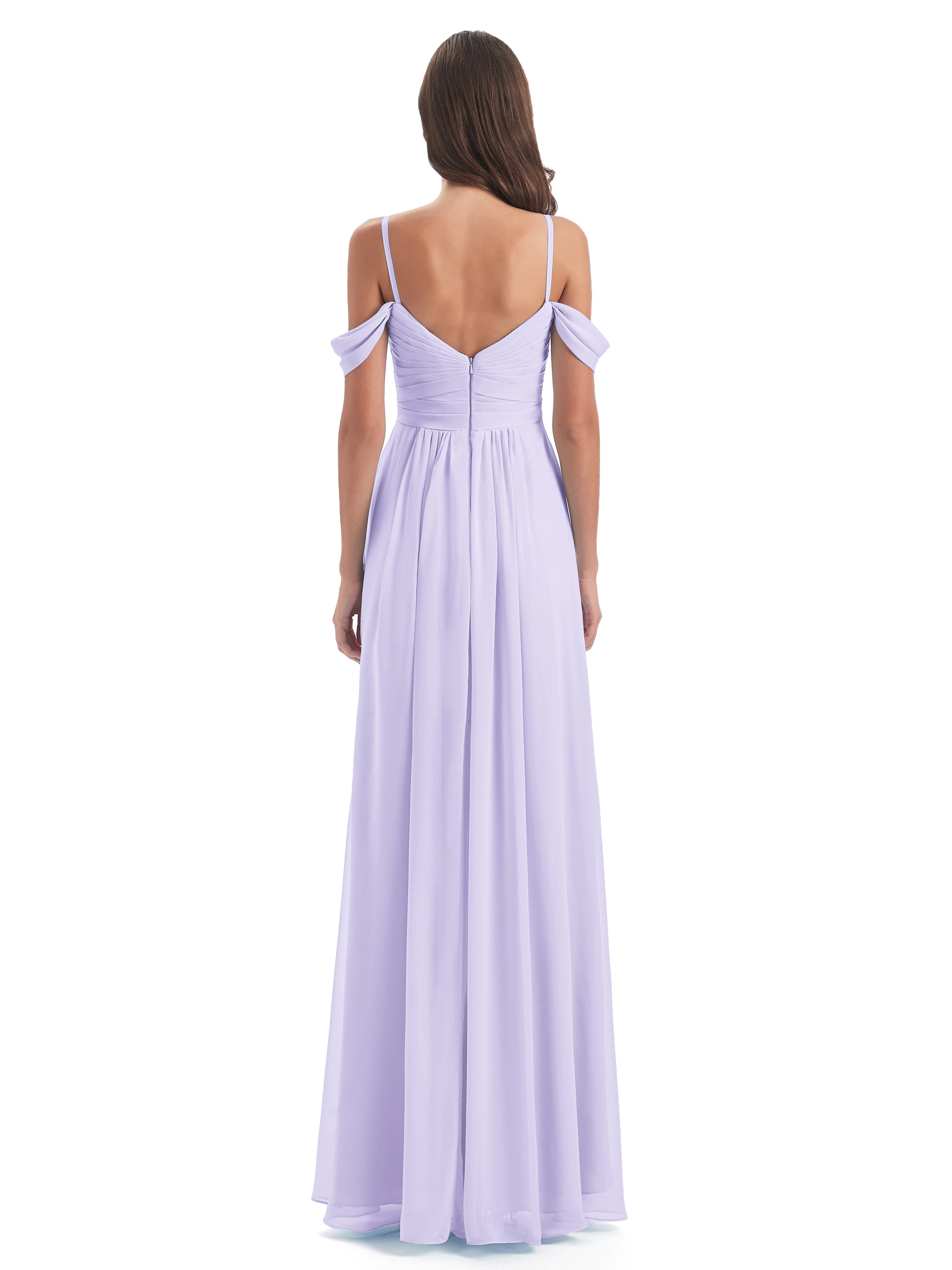 Olivia Off The Shoulder Spaghetti Straps Chiffon Bridesmaid Dresses