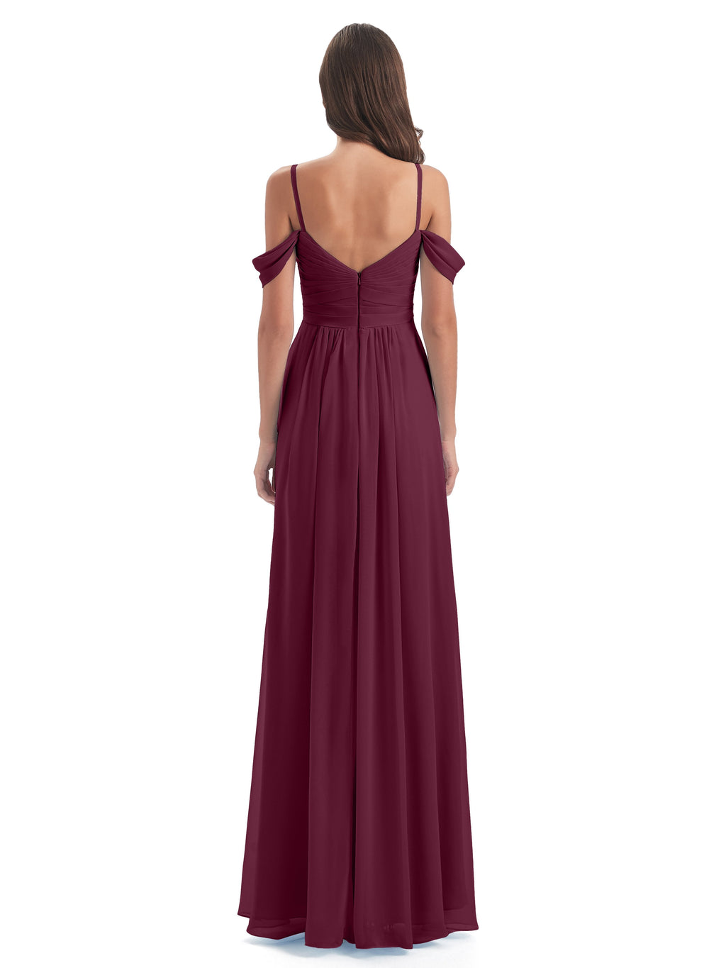 Olivia Off The Shoulder Spaghetti Straps Chiffon Bridesmaid Dresses