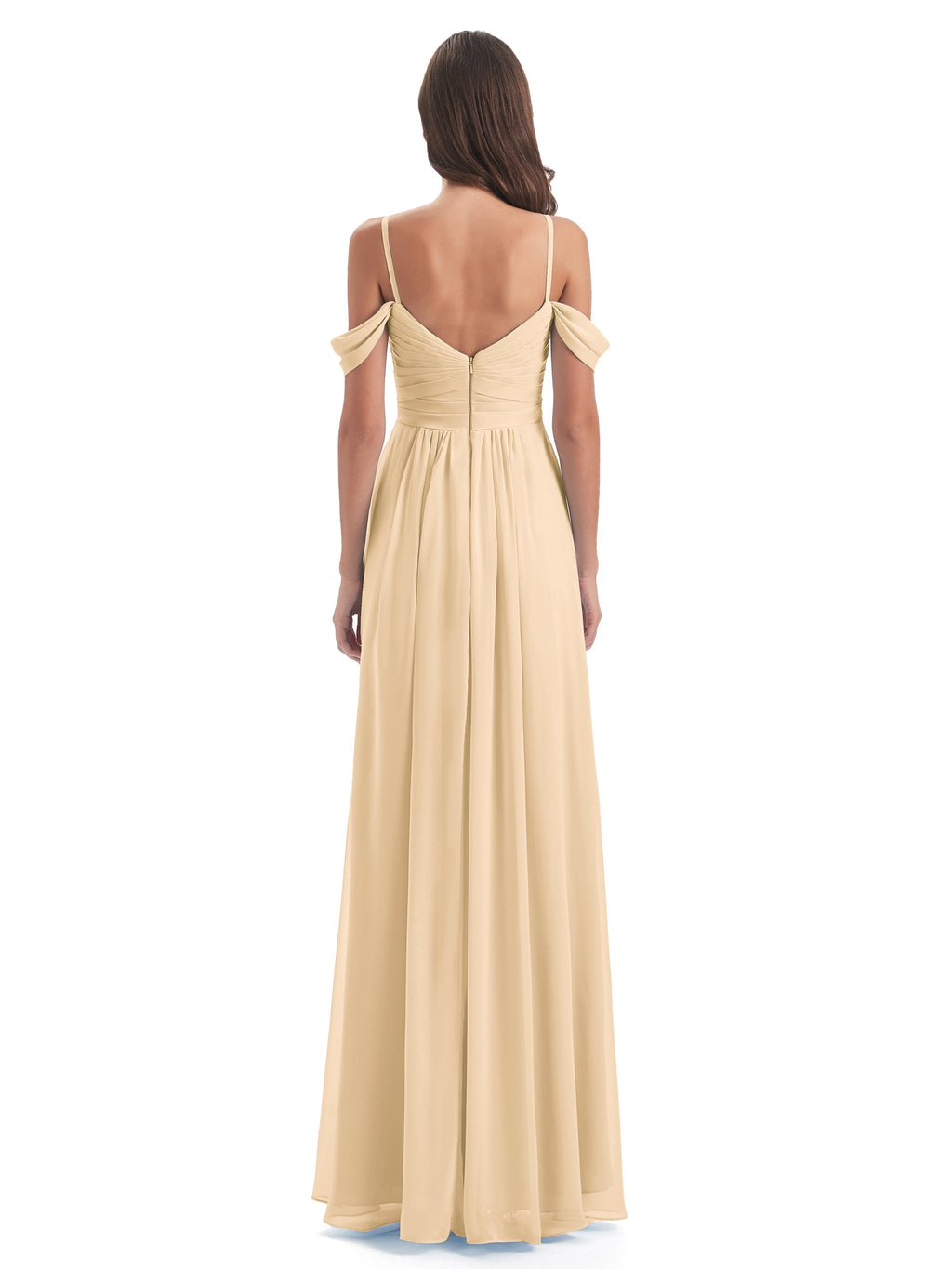 Olivia Off The Shoulder Spaghetti Straps Chiffon Bridesmaid Dresses