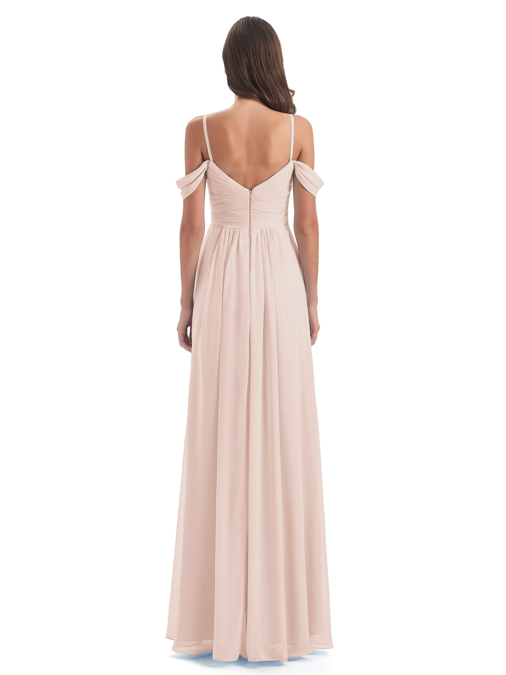 Olivia Off The Shoulder Spaghetti Straps Chiffon Bridesmaid Dresses