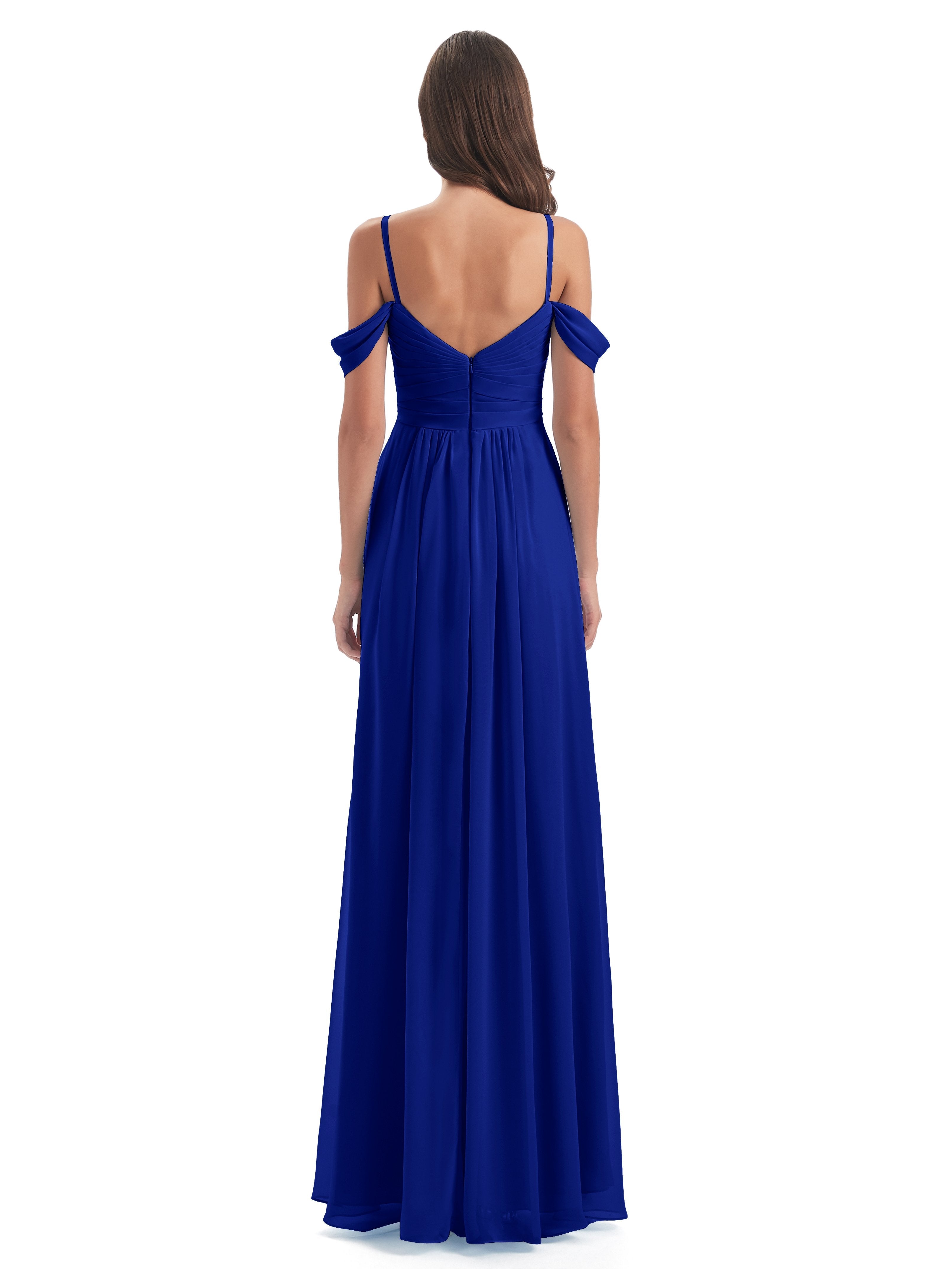 Olivia Off The Shoulder Spaghetti Straps Chiffon Bridesmaid Dresses