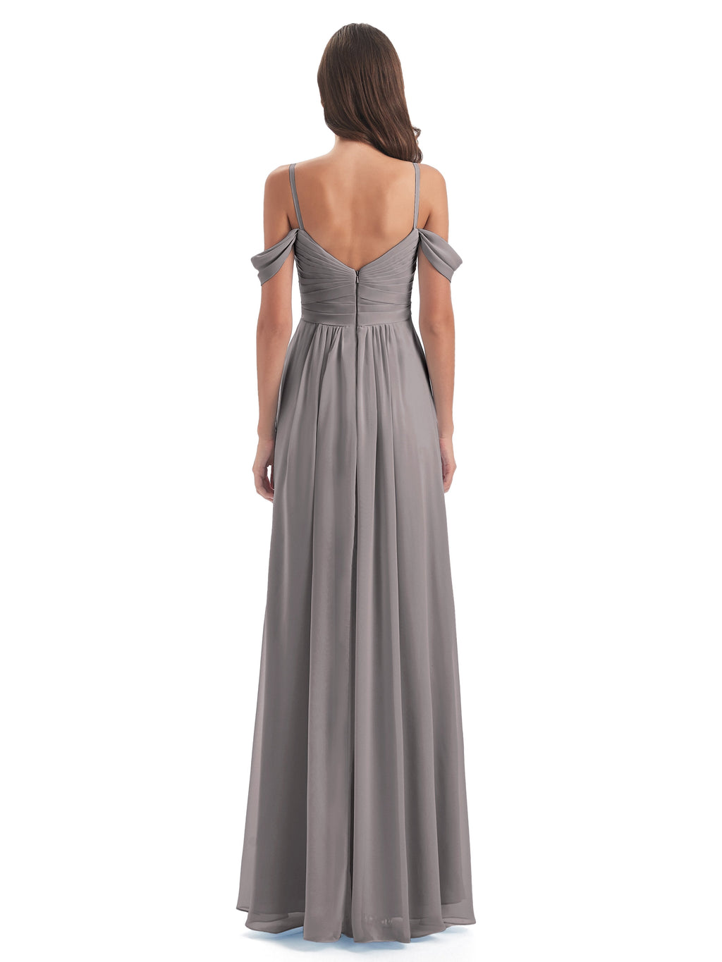 Olivia Off The Shoulder Spaghetti Straps Chiffon Bridesmaid Dresses