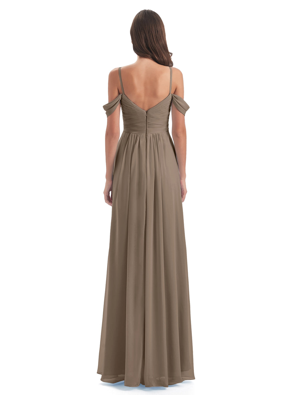 Olivia Off The Shoulder Spaghetti Straps Chiffon Bridesmaid Dresses