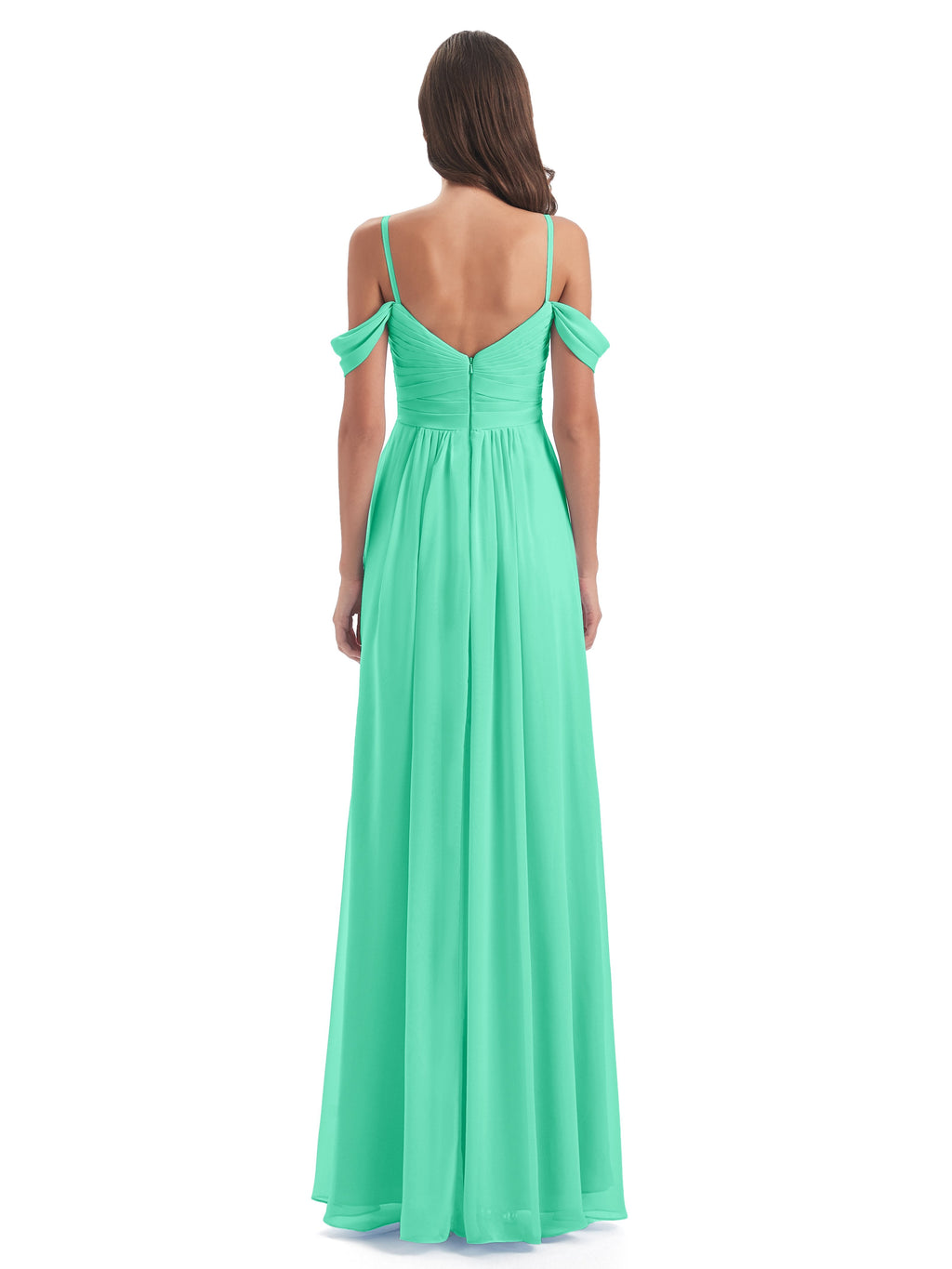 Olivia Off The Shoulder Spaghetti Straps Chiffon Bridesmaid Dresses
