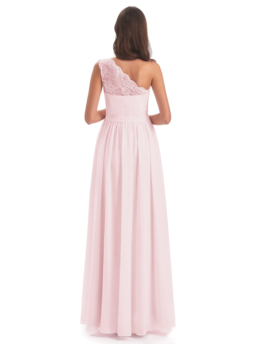 Scarlett One Shoulder Split Chiffon/Lace Bridesmaid Dresses
