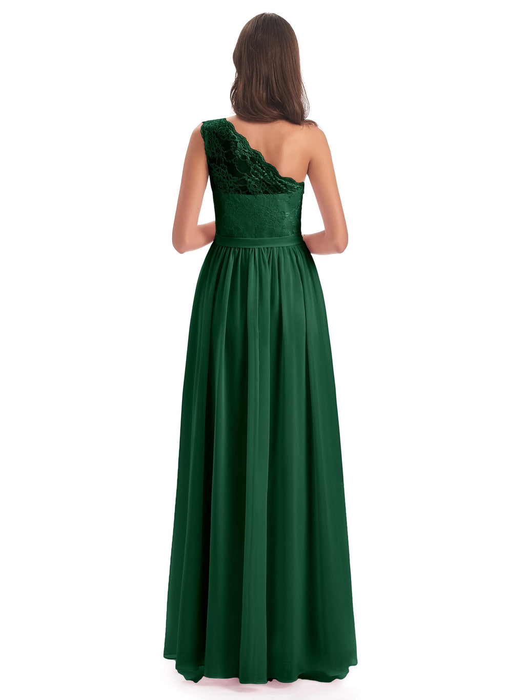 Scarlett One Shoulder Split Chiffon/Lace Bridesmaid Dresses