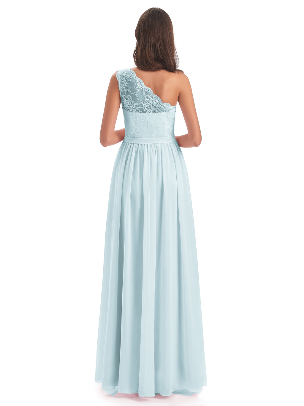 Scarlett One Shoulder Split Chiffon/Lace Bridesmaid Dresses