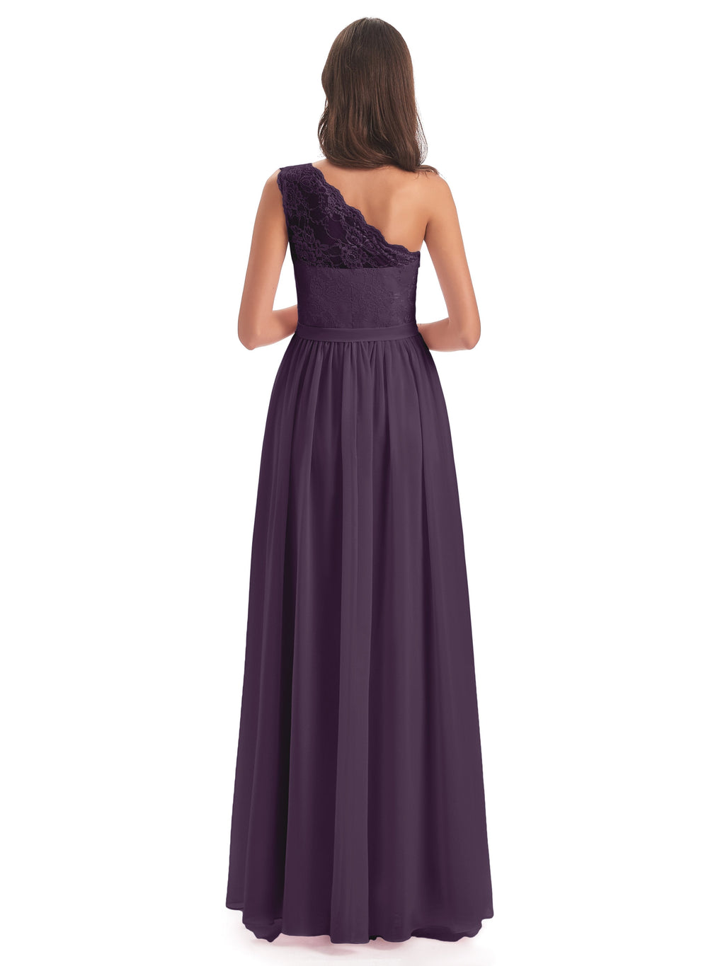 Scarlett One Shoulder Split Chiffon/Lace Bridesmaid Dresses