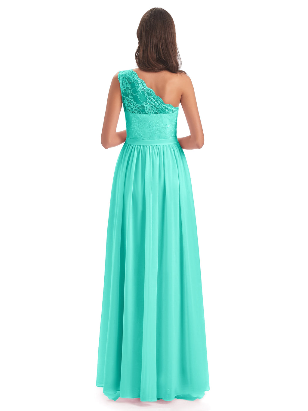 Scarlett One Shoulder Split Chiffon/Lace Bridesmaid Dresses