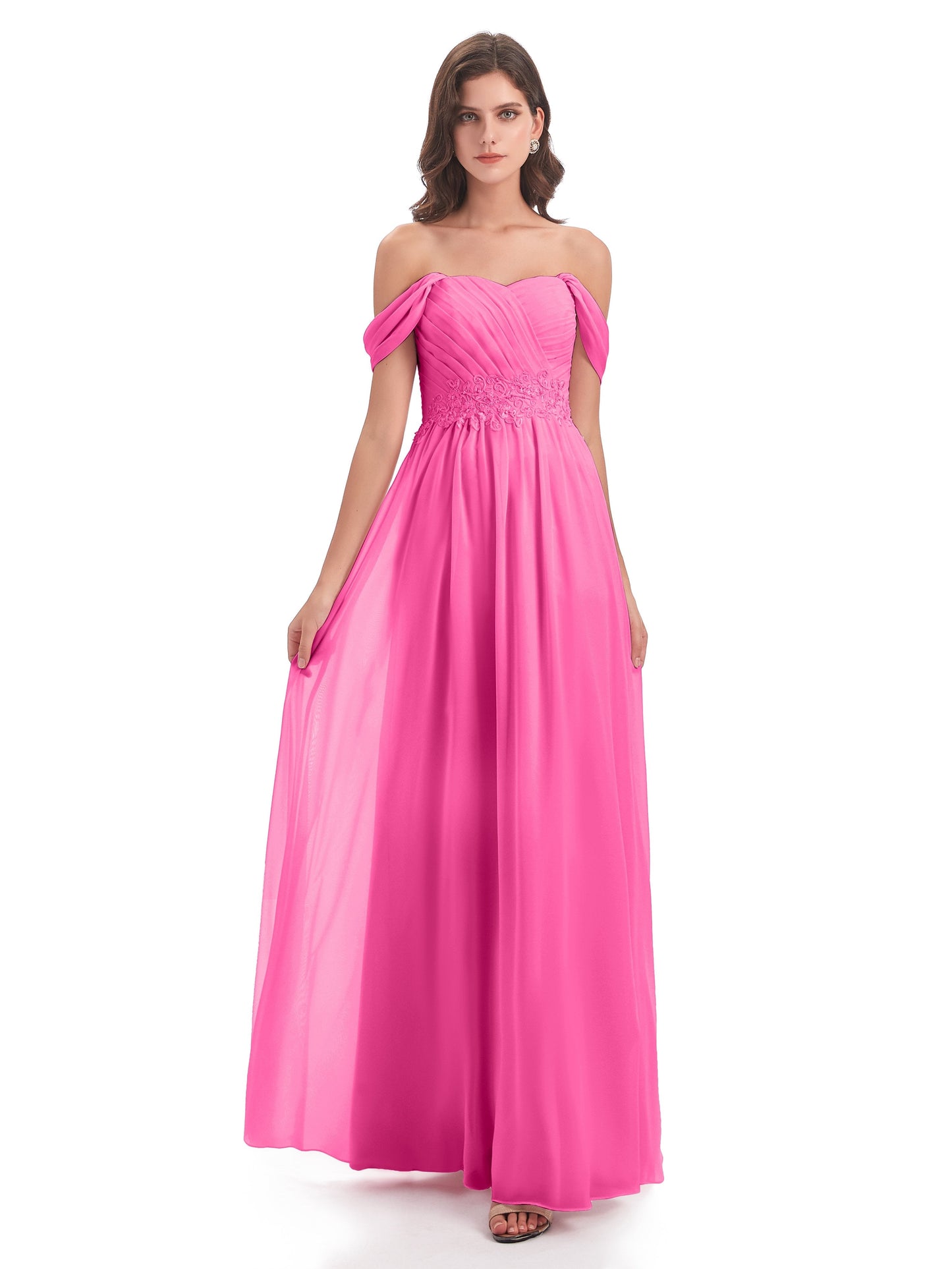 Sonia Off The Shoulder Bridesmaid Dresses With Appliques