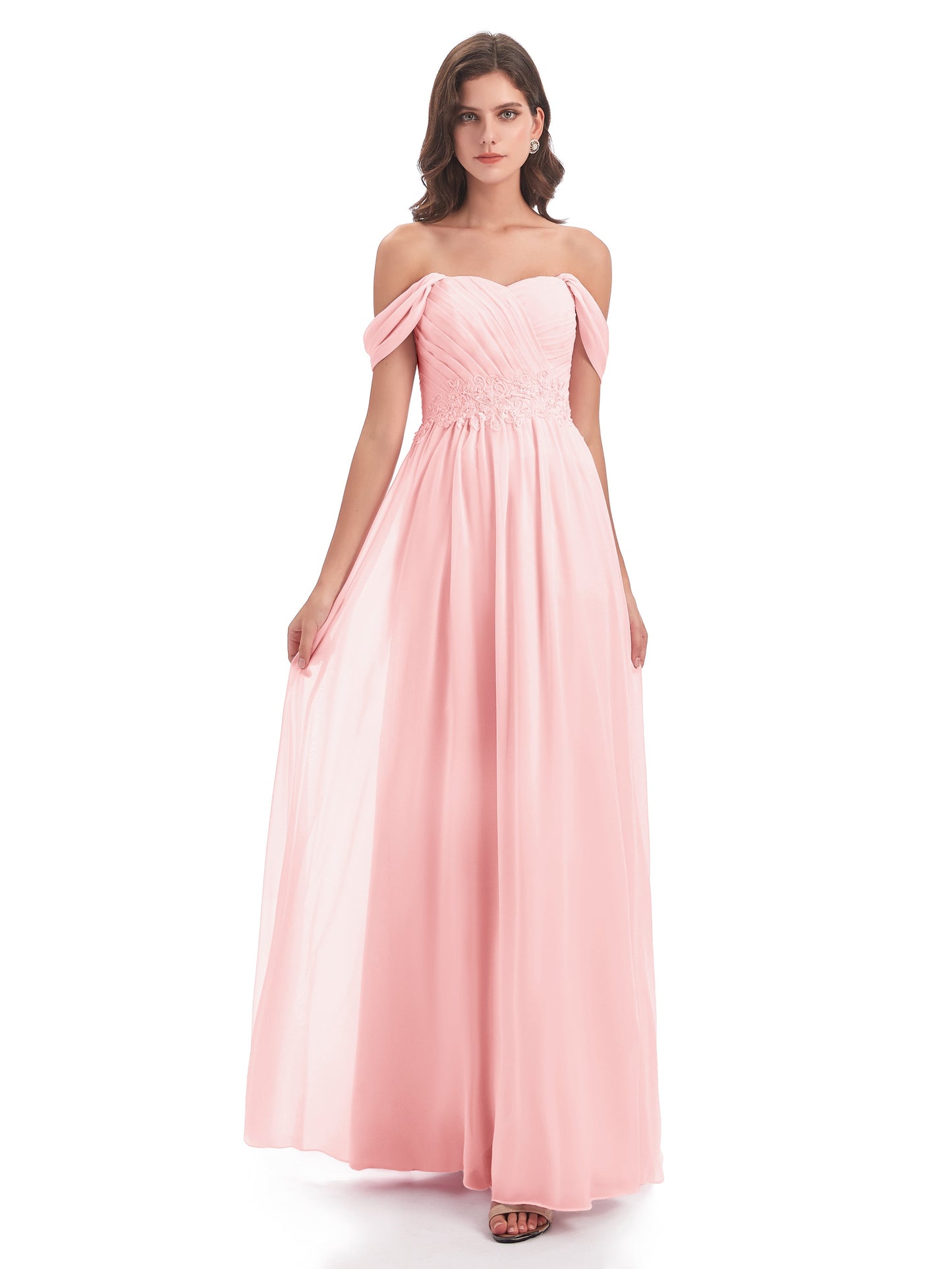 Sonia Off The Shoulder Bridesmaid Dresses With Appliques