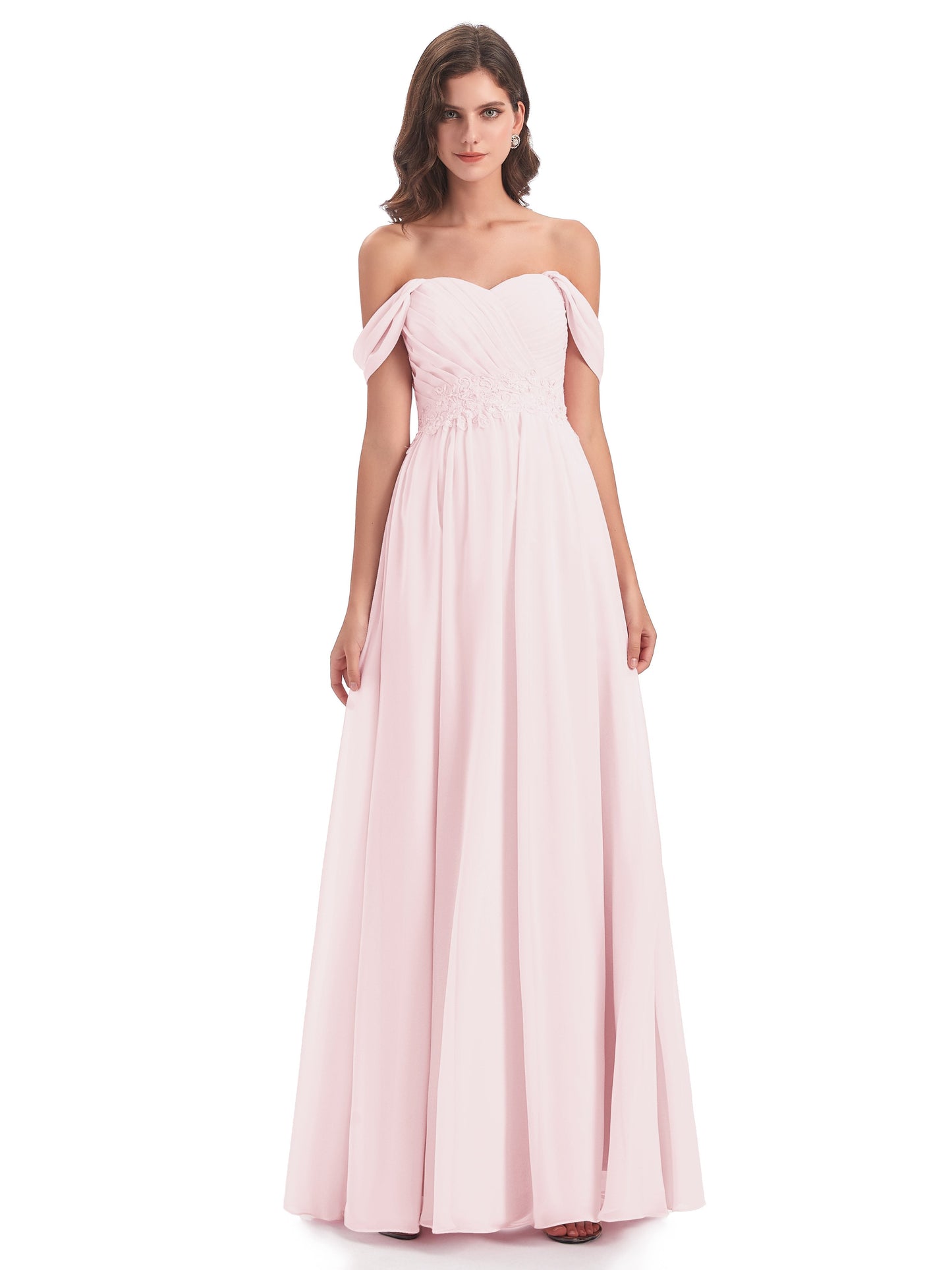 Sonia Off The Shoulder Bridesmaid Dresses With Appliques
