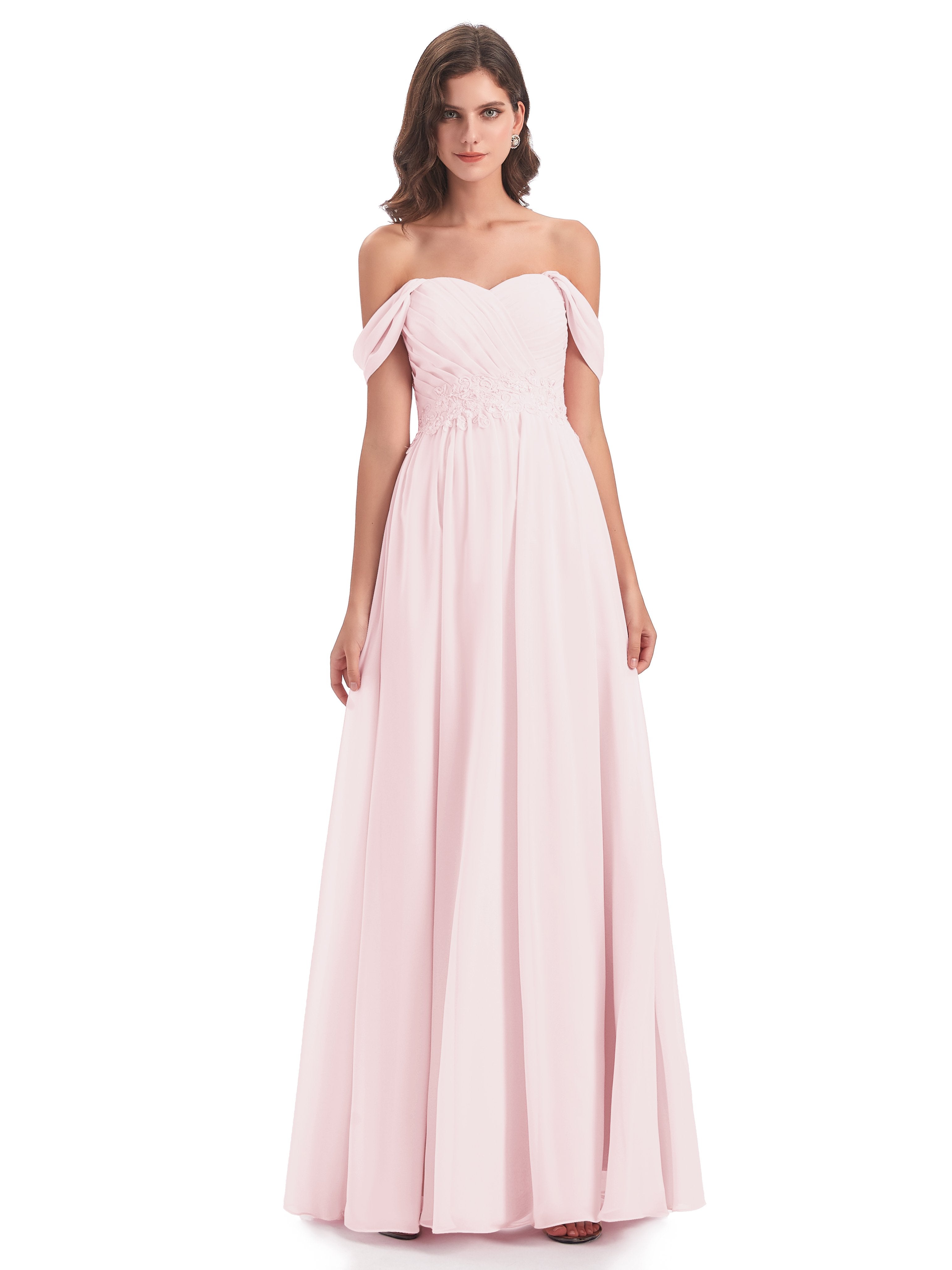Sonia Off The Shoulder Bridesmaid Dresses With Appliques