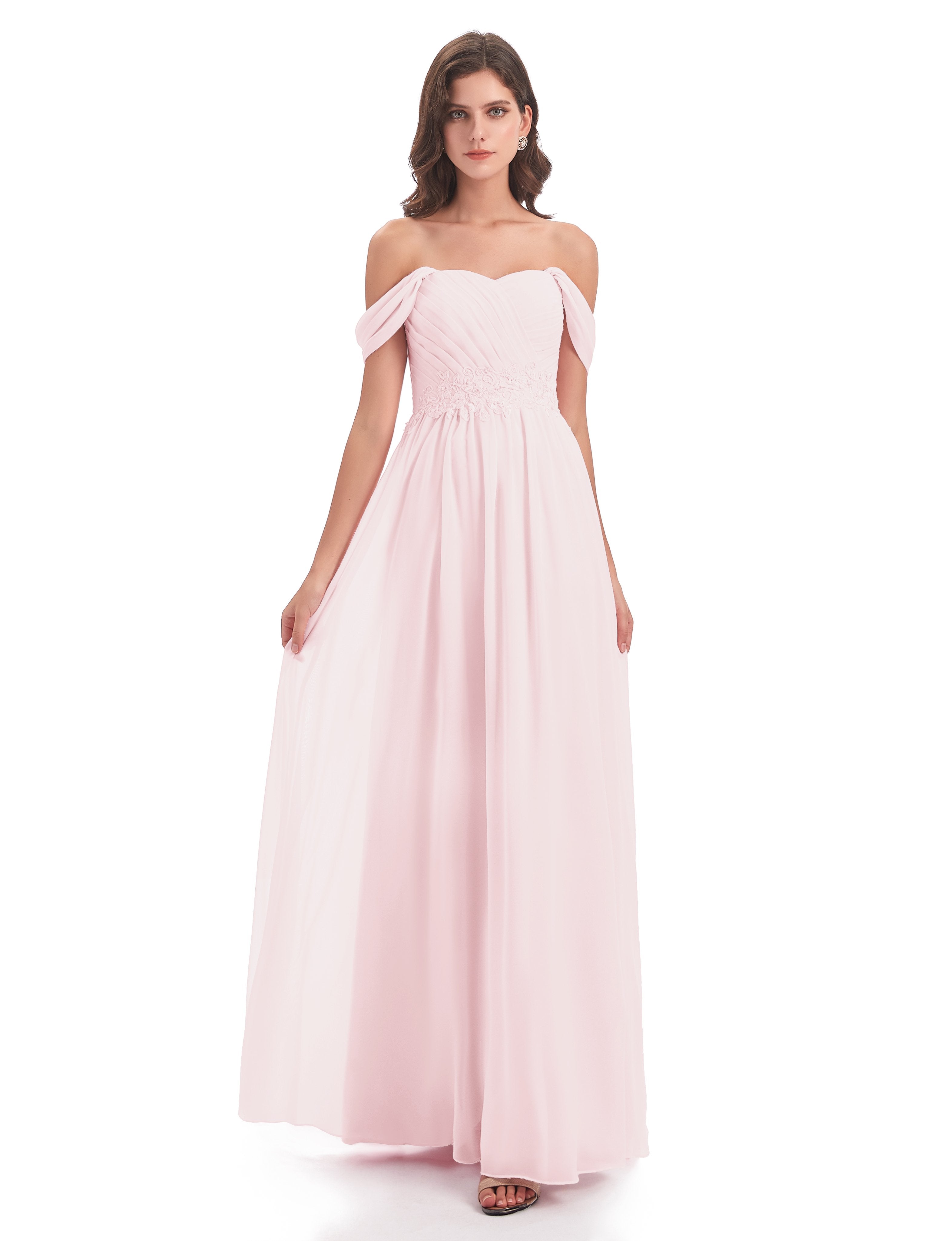 Sonia Off The Shoulder Bridesmaid Dresses With Appliques