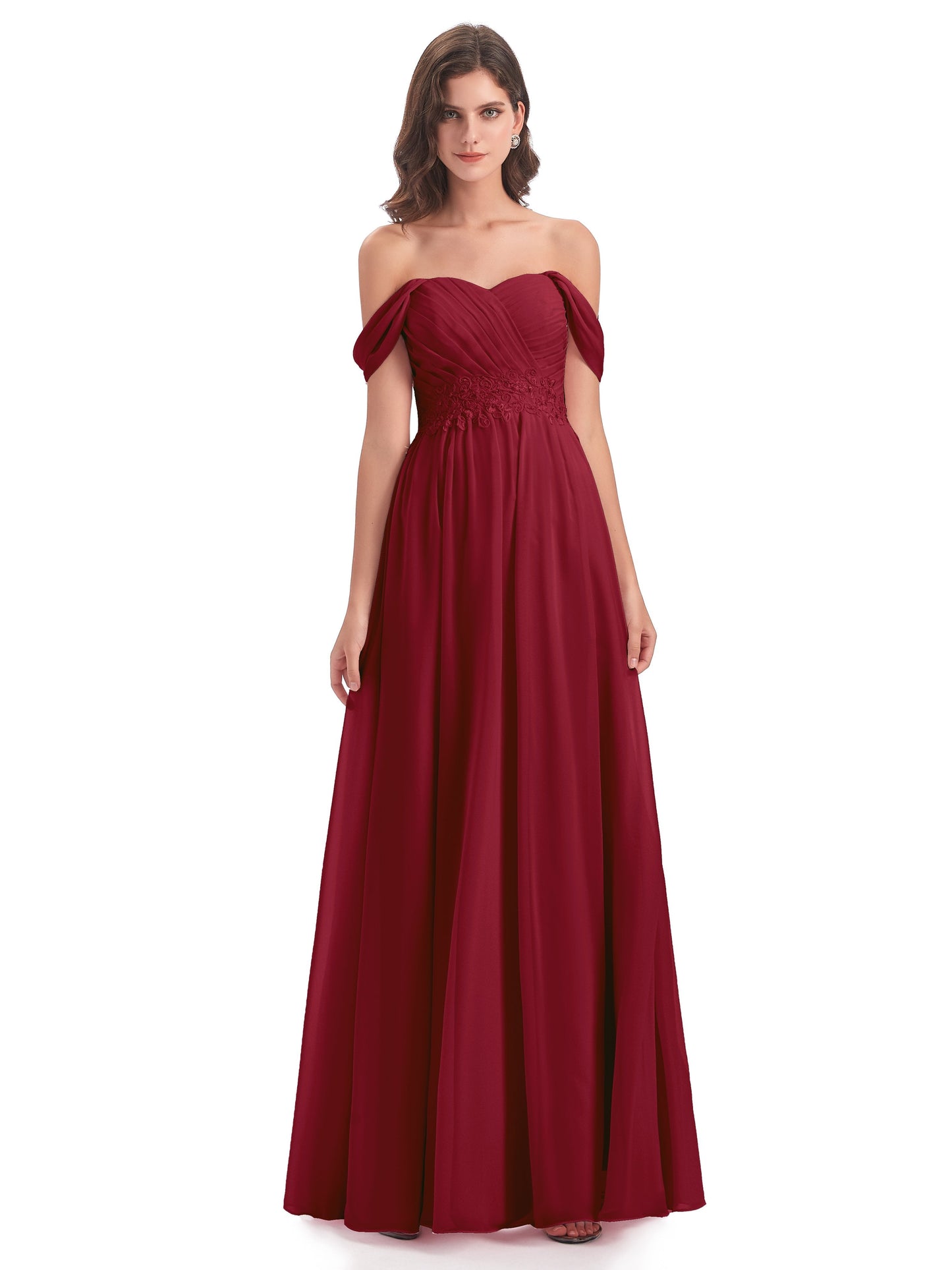 Sonia Off The Shoulder Bridesmaid Dresses With Appliques