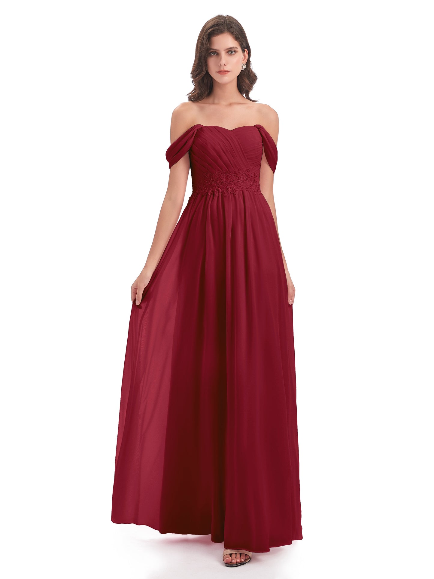 Sonia Off The Shoulder Bridesmaid Dresses With Appliques