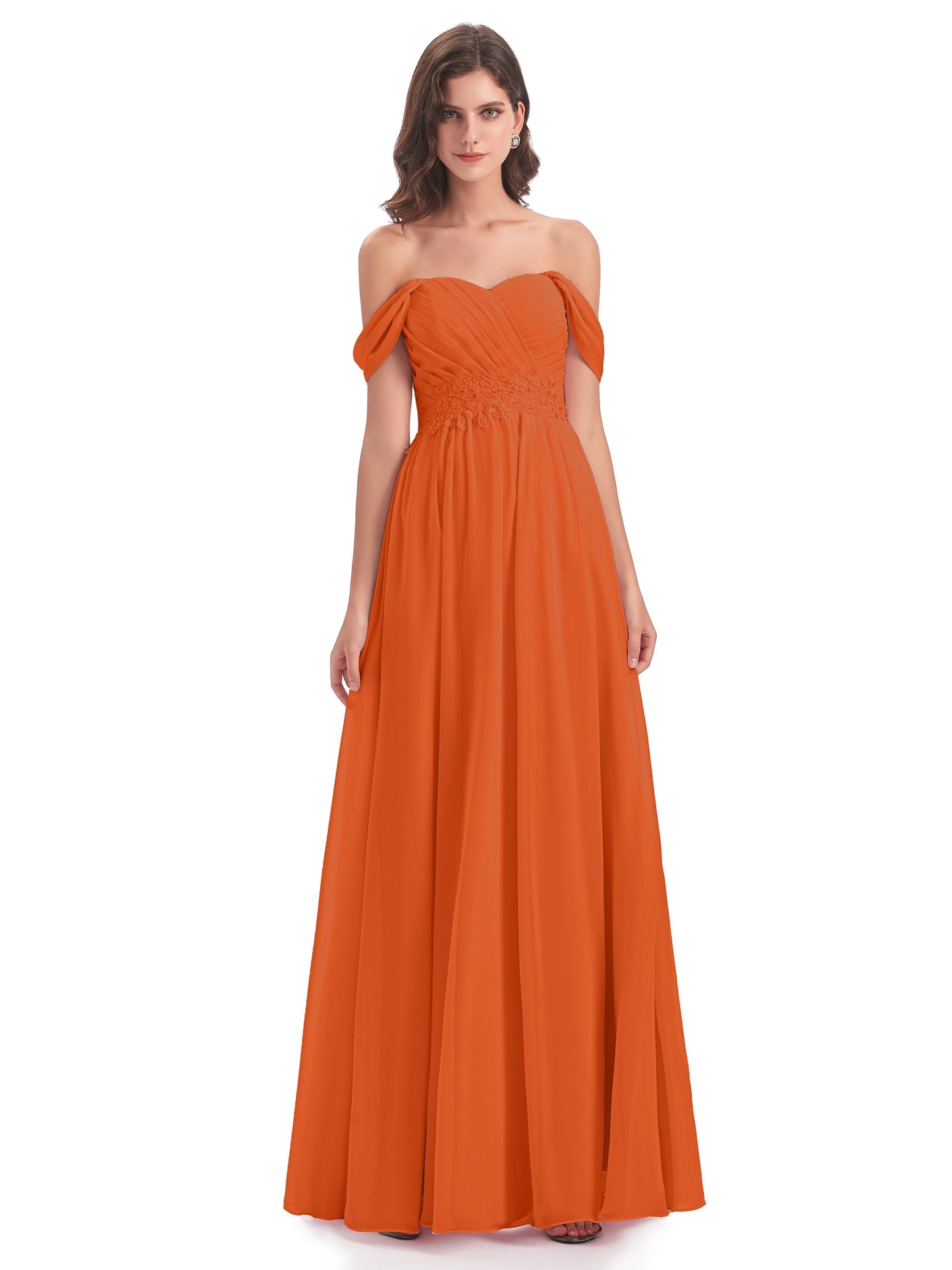 Sonia Off The Shoulder Bridesmaid Dresses With Appliques