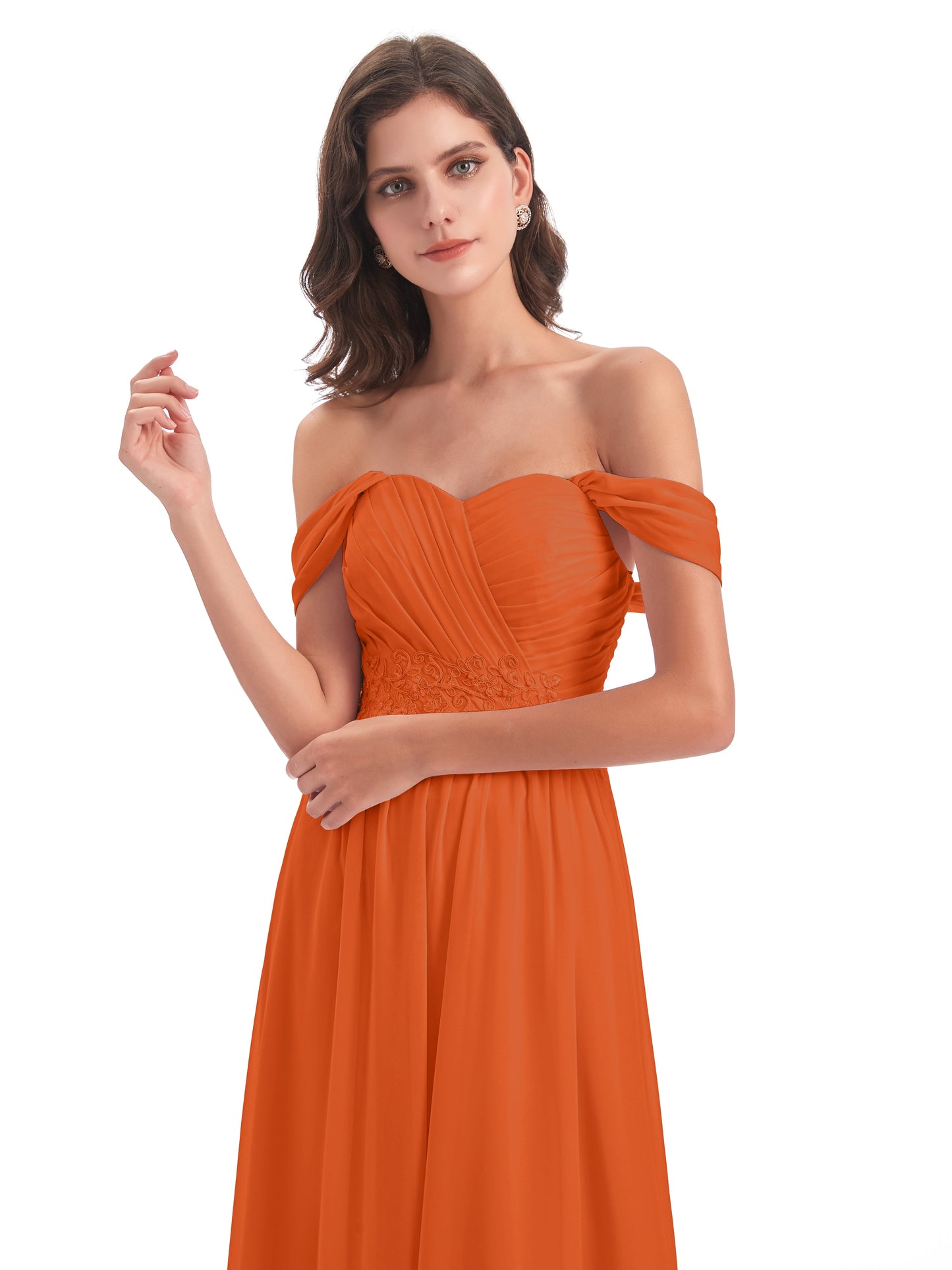 Sonia Off The Shoulder Bridesmaid Dresses With Appliques
