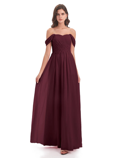 Sonia Off The Shoulder Bridesmaid Dresses With Appliques