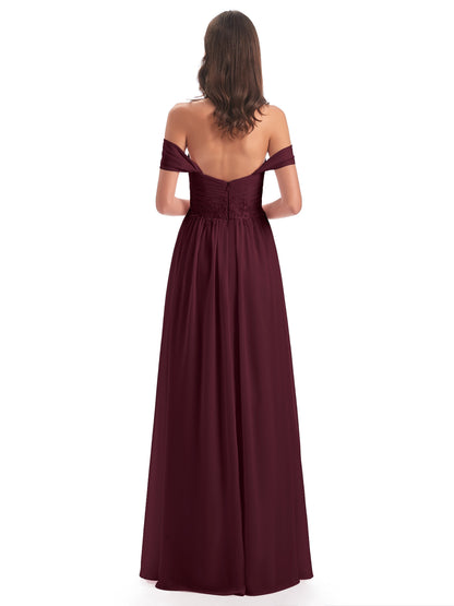 Sonia Off The Shoulder Bridesmaid Dresses With Appliques