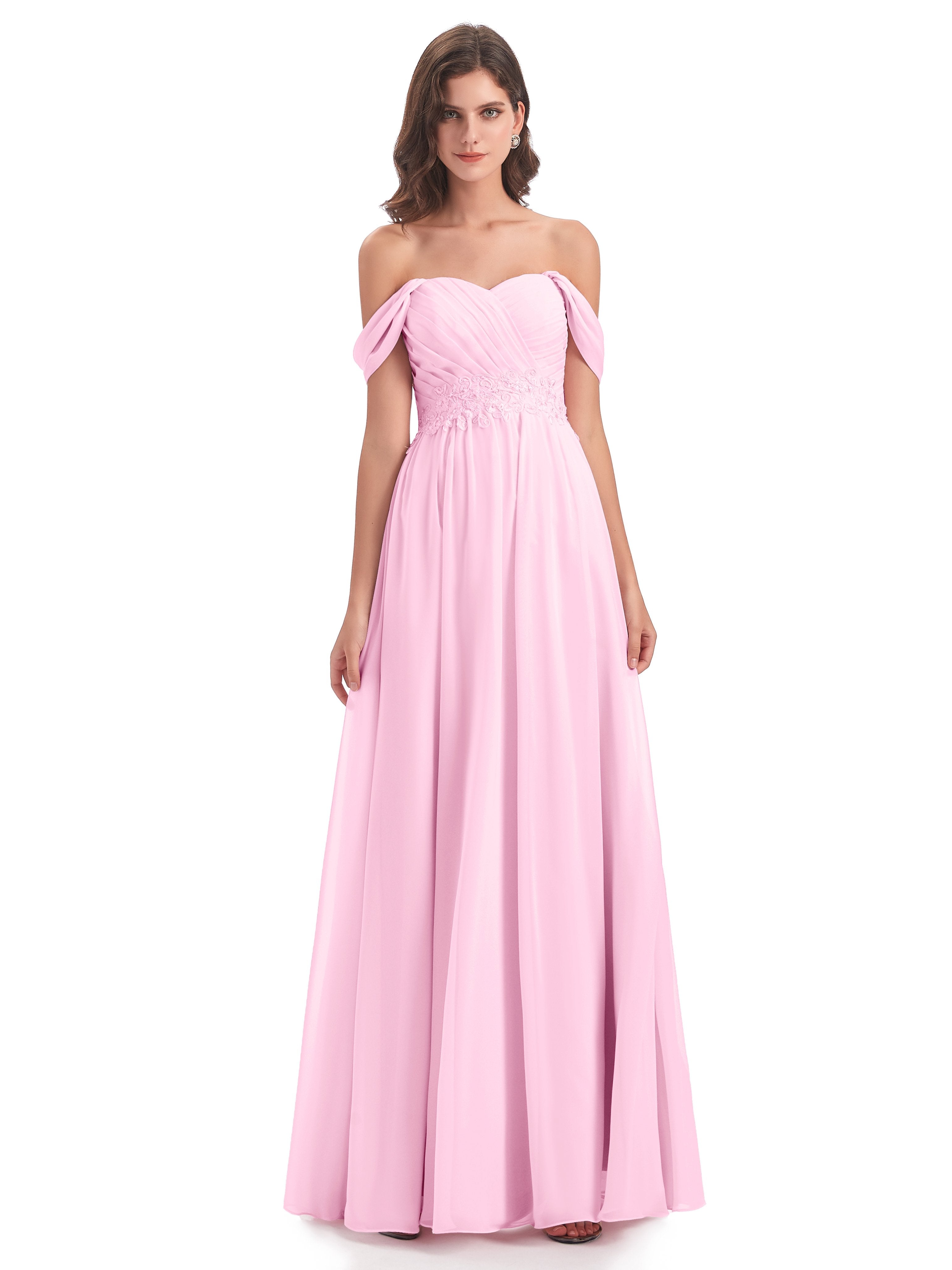 Sonia Off The Shoulder Bridesmaid Dresses With Appliques