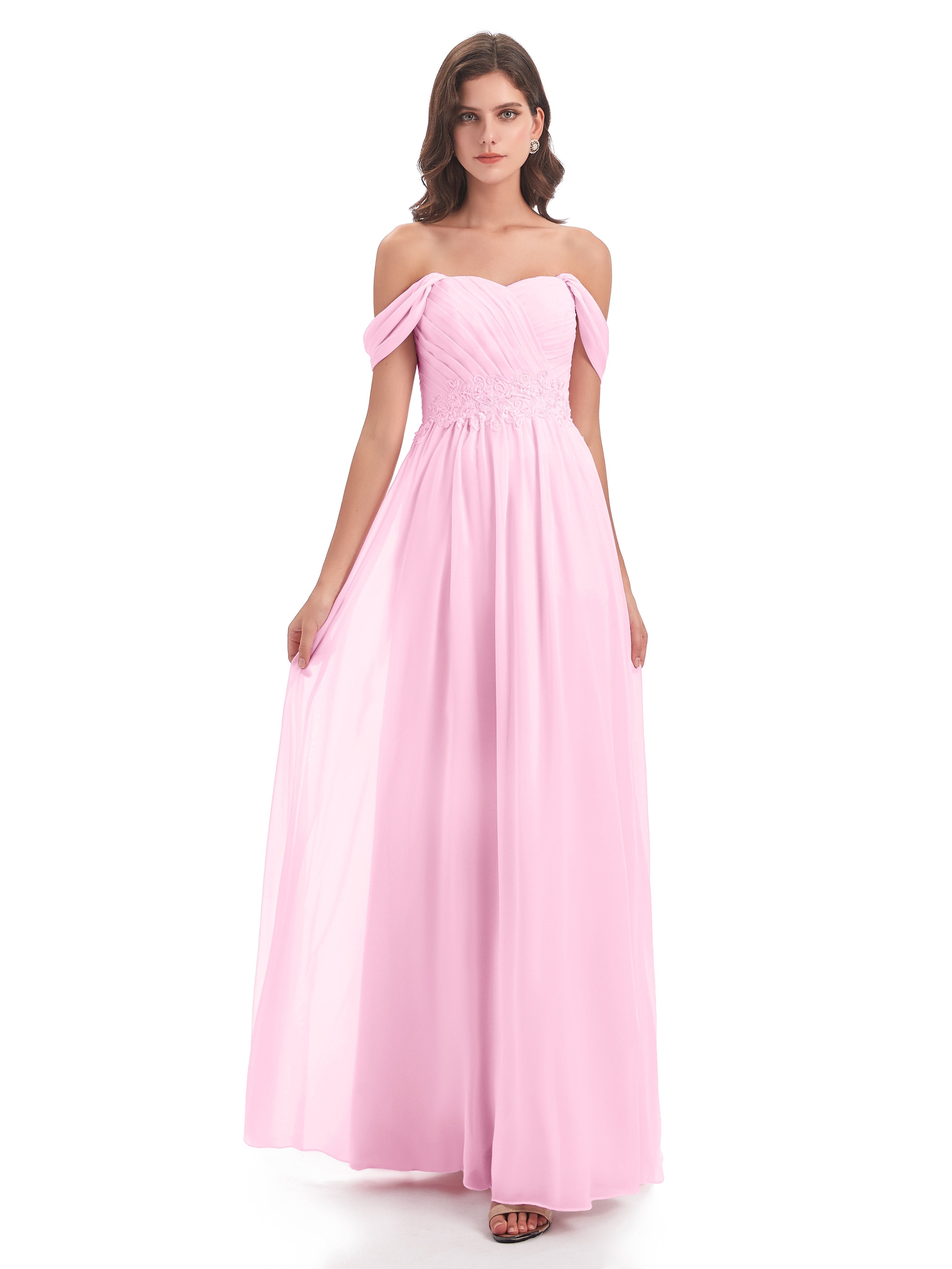 Sonia Off The Shoulder Bridesmaid Dresses With Appliques