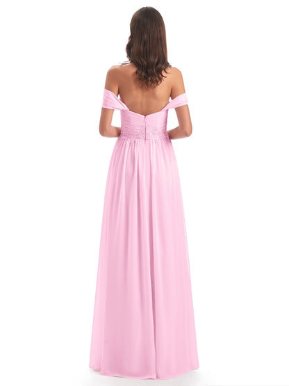 Sonia Off The Shoulder Bridesmaid Dresses With Appliques