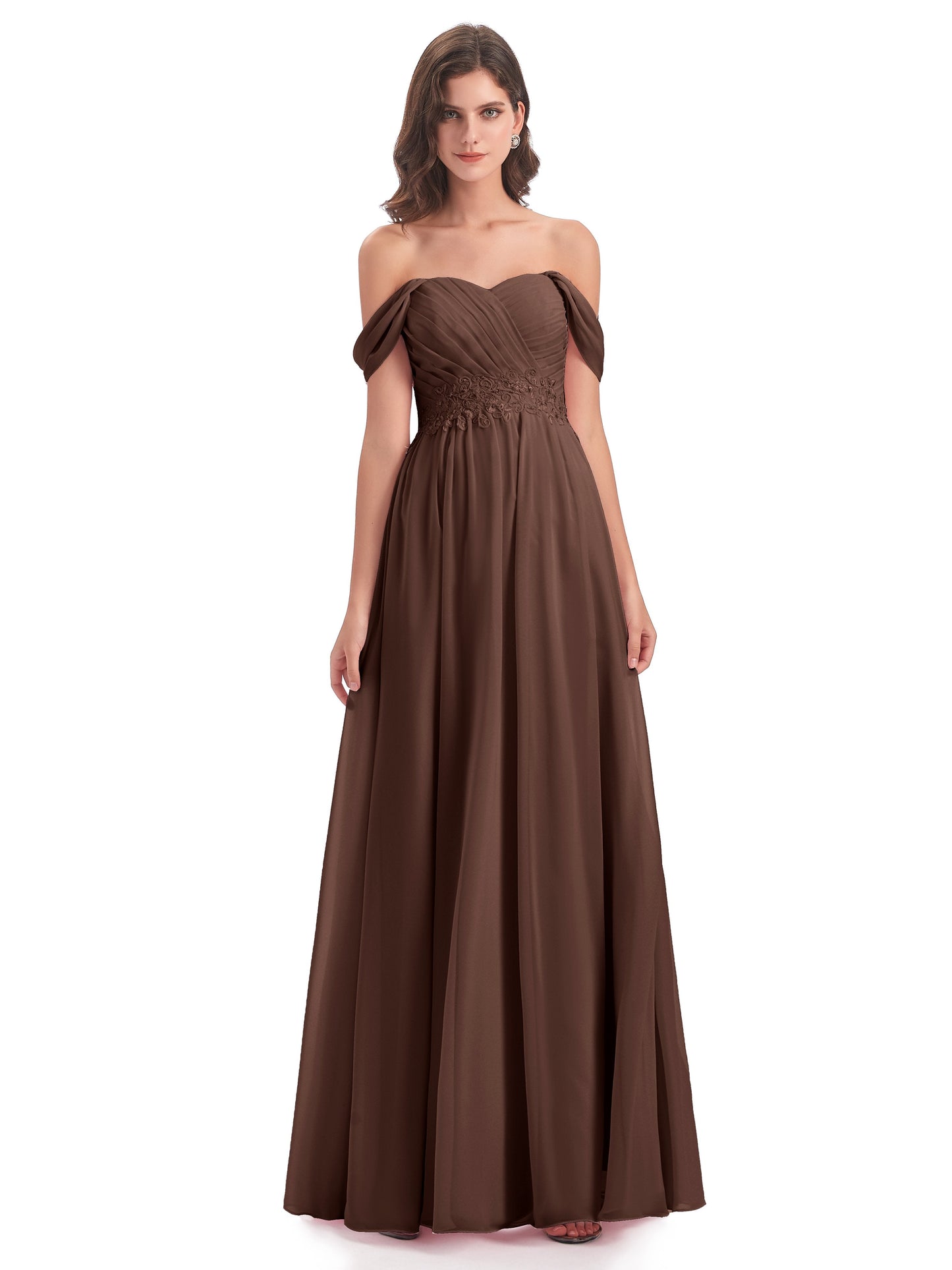 Sonia Off The Shoulder Bridesmaid Dresses With Appliques