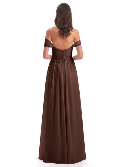 Sonia Off The Shoulder Bridesmaid Dresses With Appliques
