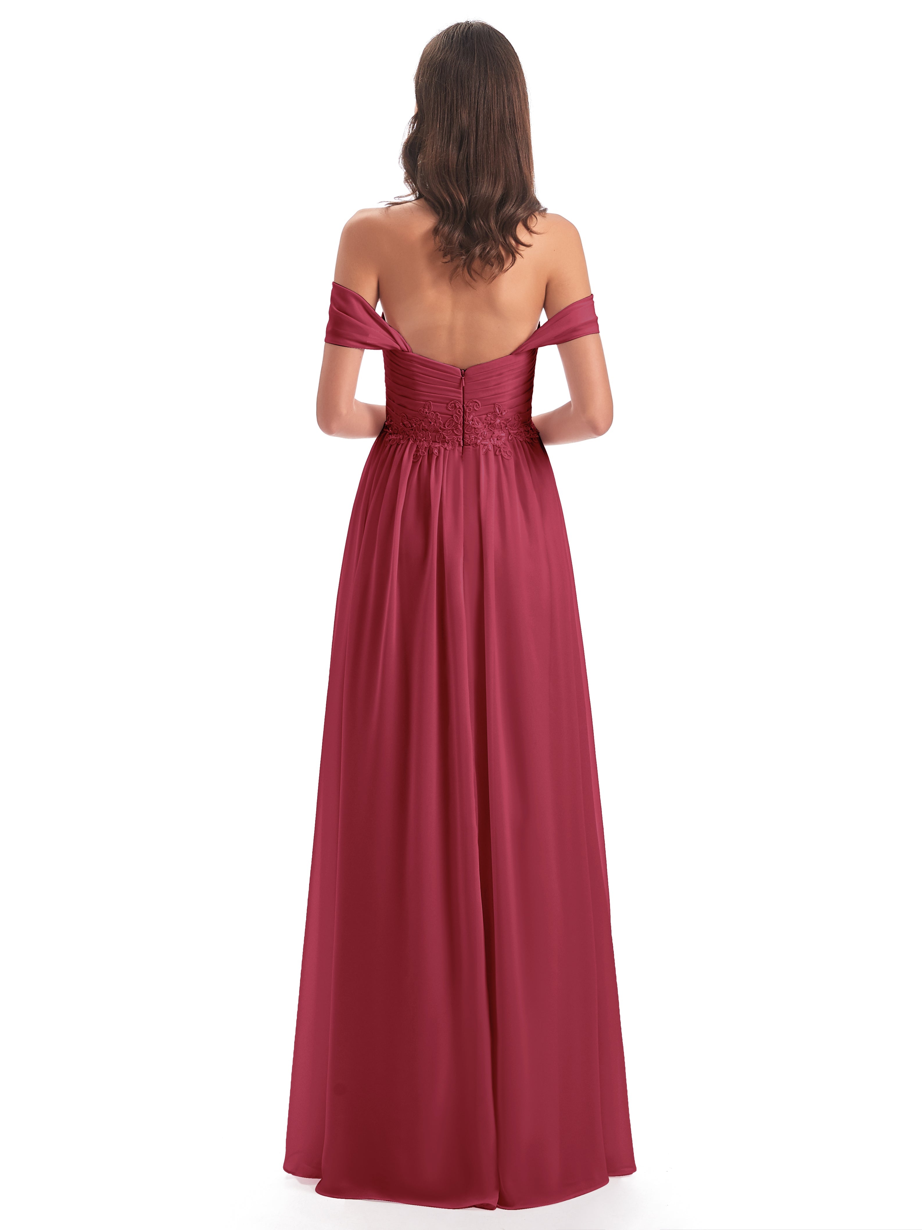 Sonia Off The Shoulder Bridesmaid Dresses With Appliques