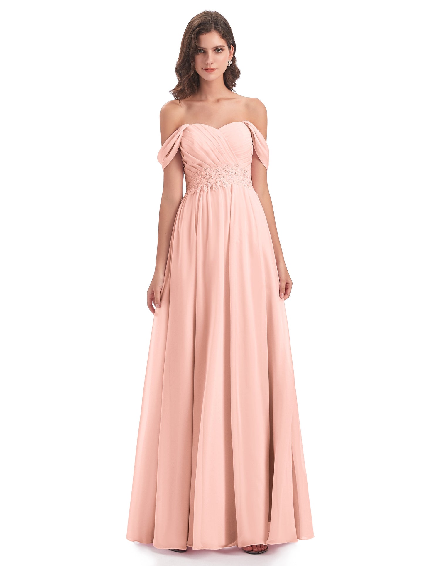 Sonia Off The Shoulder Bridesmaid Dresses With Appliques