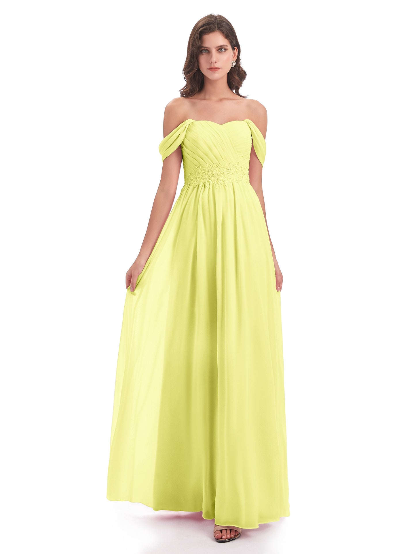 Sonia Off The Shoulder Bridesmaid Dresses With Appliques