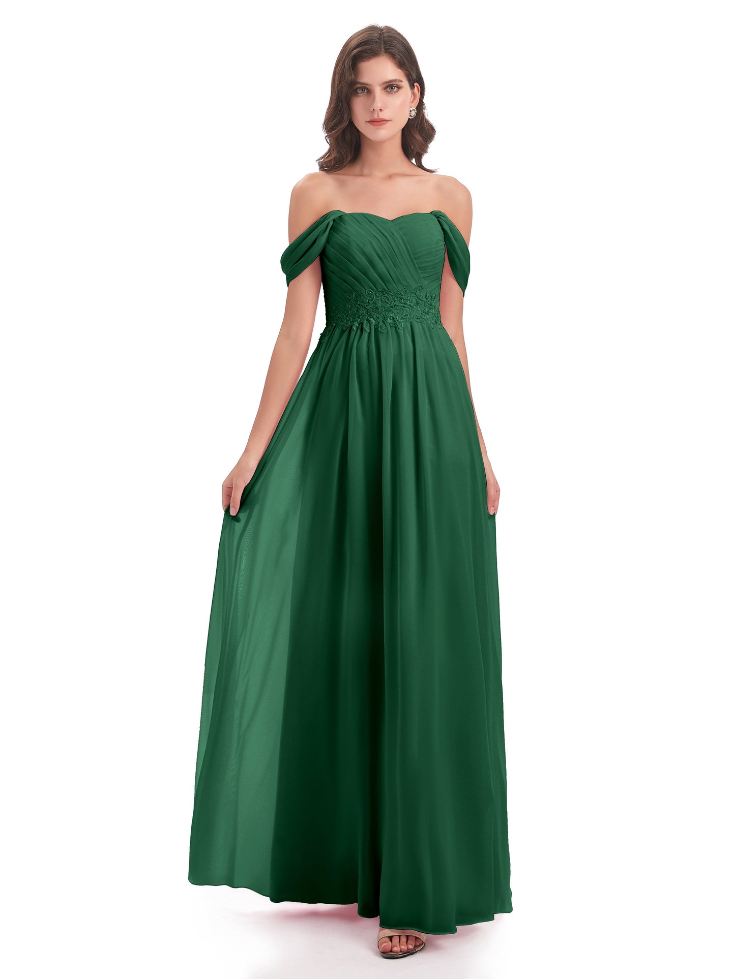 Sonia Off The Shoulder Bridesmaid Dresses With Appliques