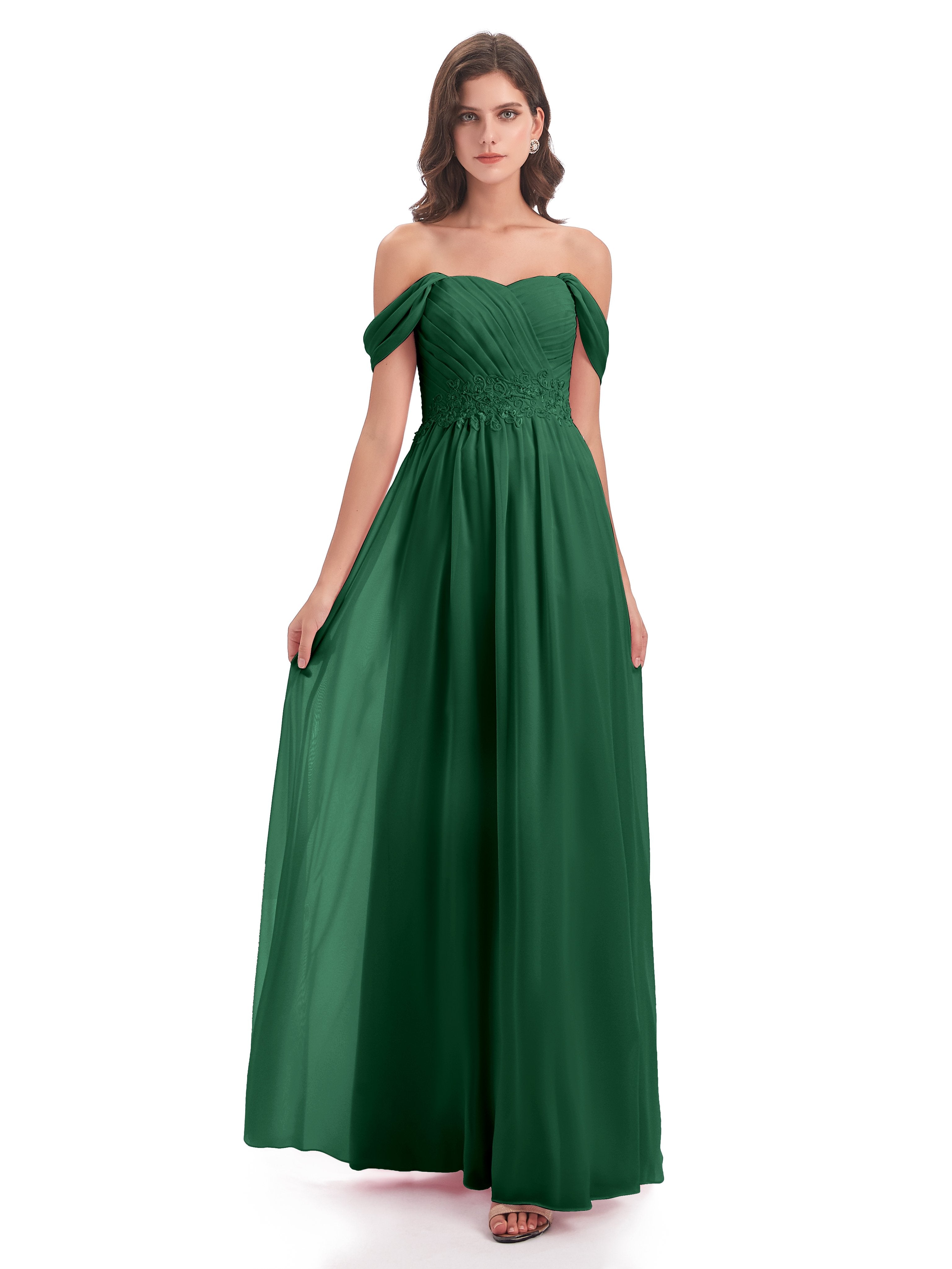 Sonia Off The Shoulder Bridesmaid Dresses With Appliques