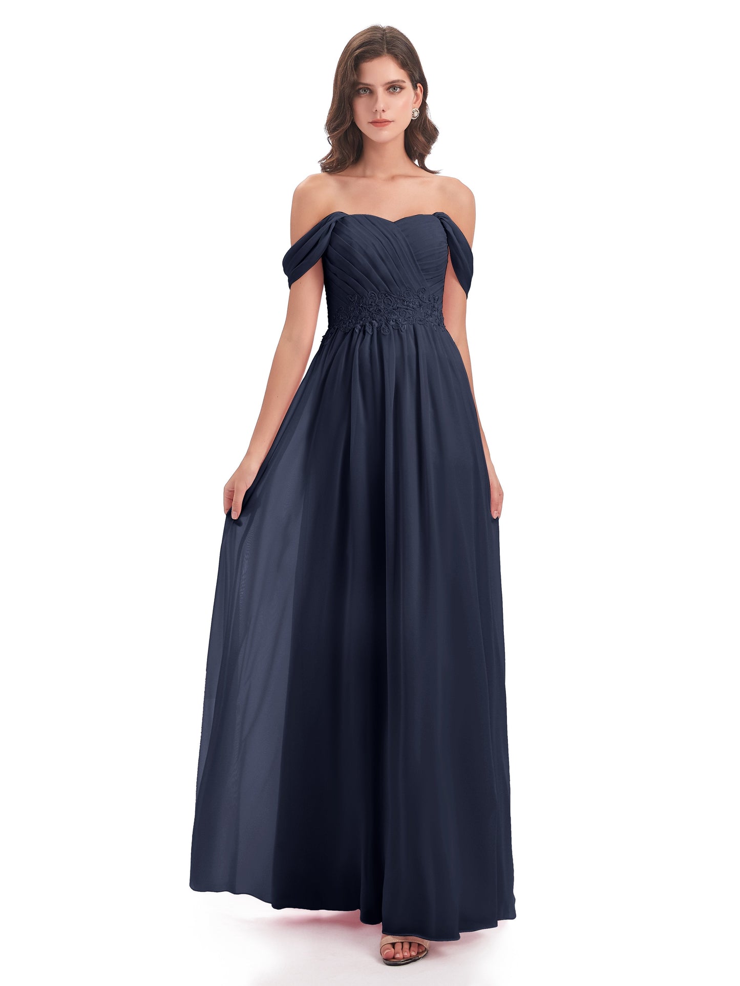 Sonia Off The Shoulder Bridesmaid Dresses With Appliques