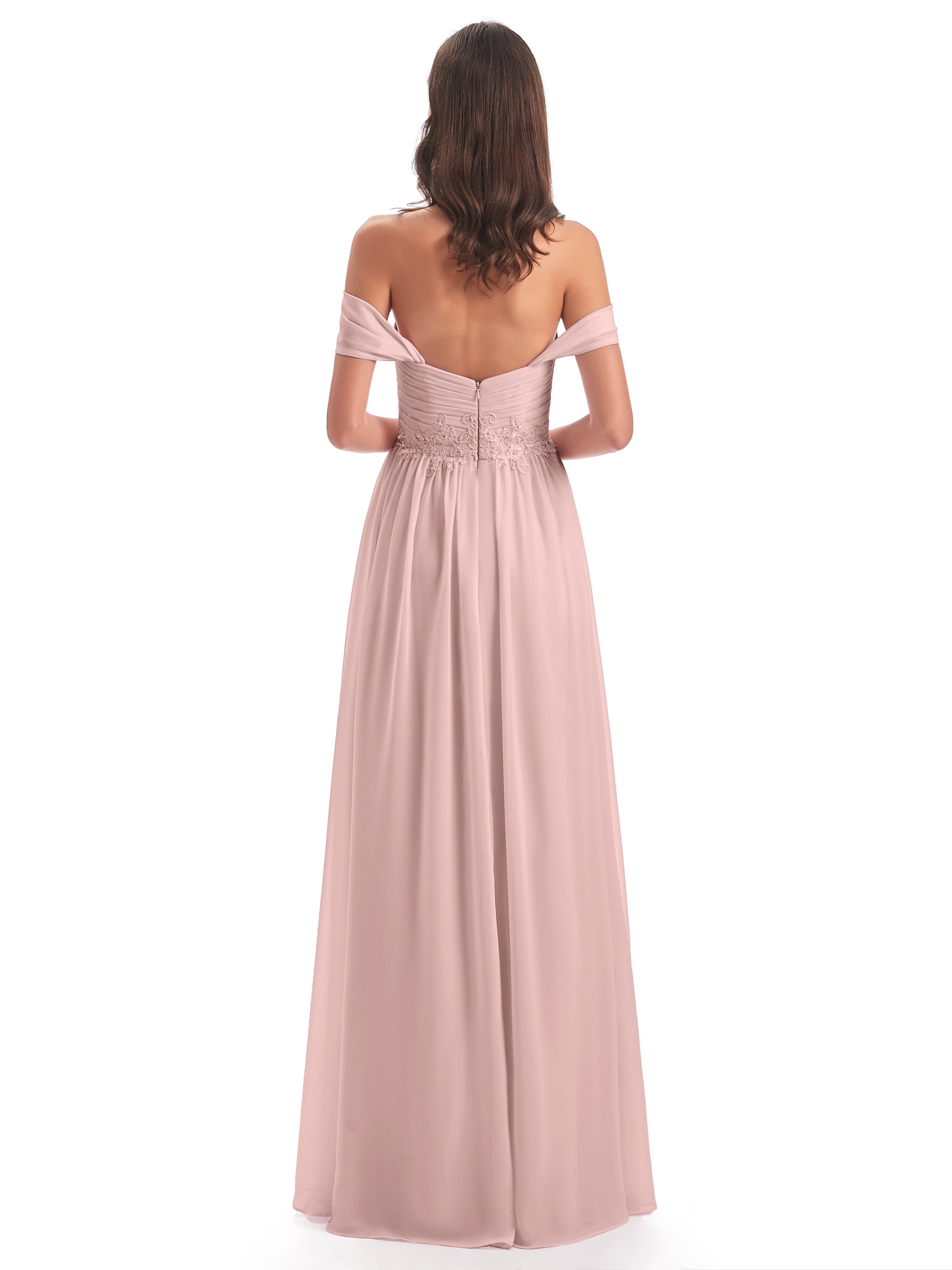 Sonia Off The Shoulder Bridesmaid Dresses With Appliques