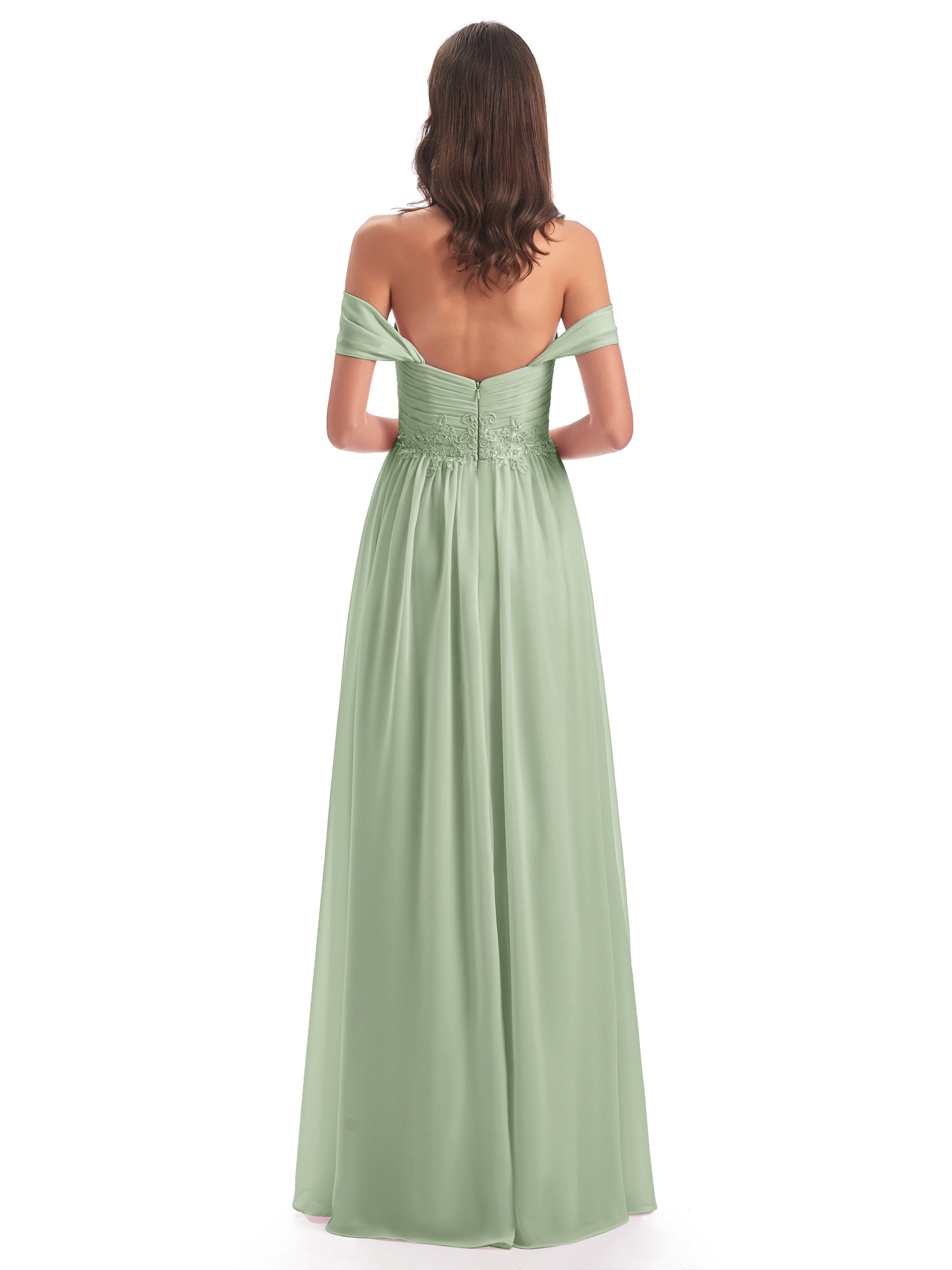 Sonia Off The Shoulder Bridesmaid Dresses With Appliques