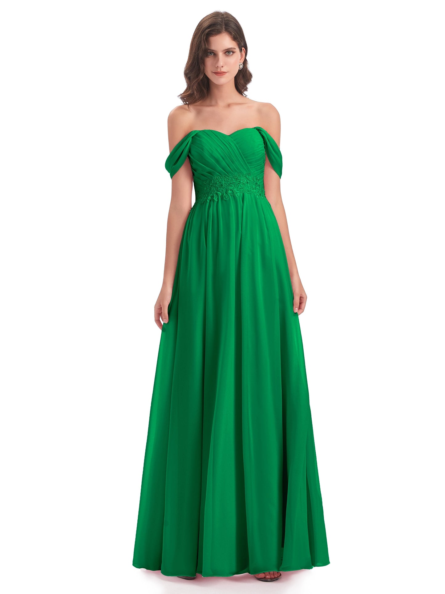 Sonia Off The Shoulder Bridesmaid Dresses With Appliques