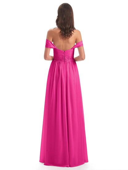 Sonia Off The Shoulder Bridesmaid Dresses With Appliques