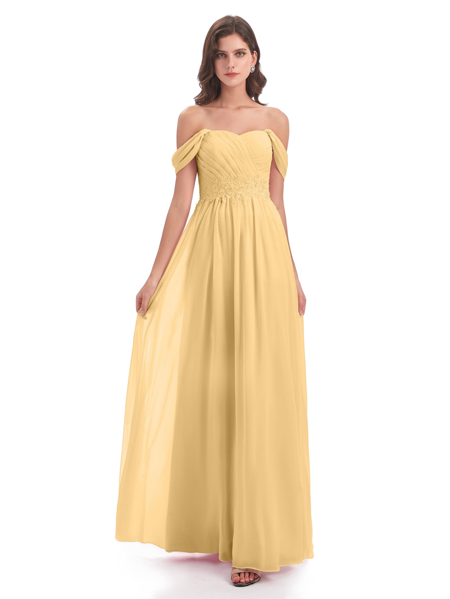 Sonia Off The Shoulder Bridesmaid Dresses With Appliques