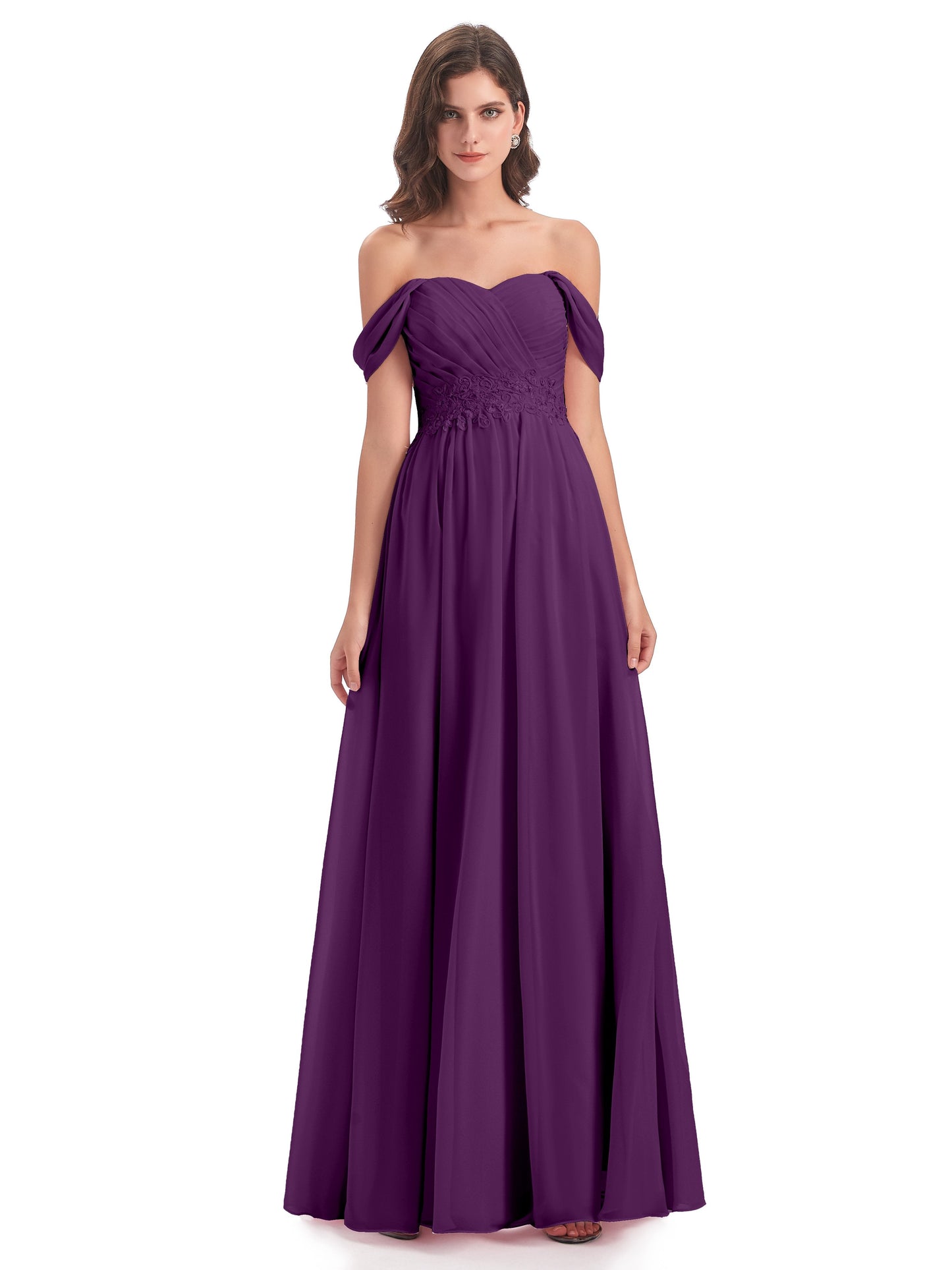 Sonia Off The Shoulder Bridesmaid Dresses With Appliques