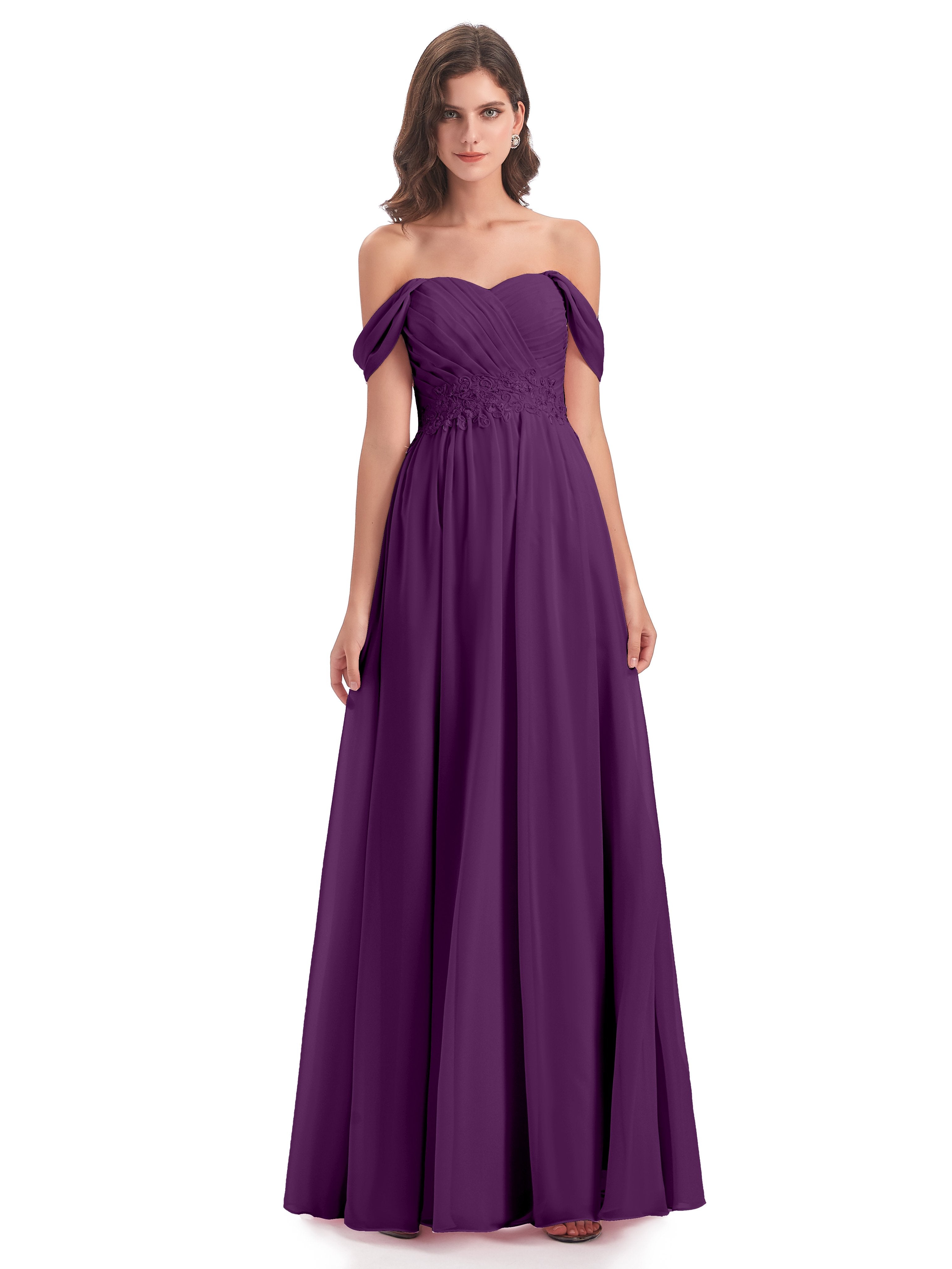 Sonia Off The Shoulder Bridesmaid Dresses With Appliques
