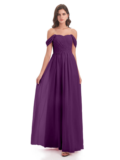 Sonia Off The Shoulder Bridesmaid Dresses With Appliques