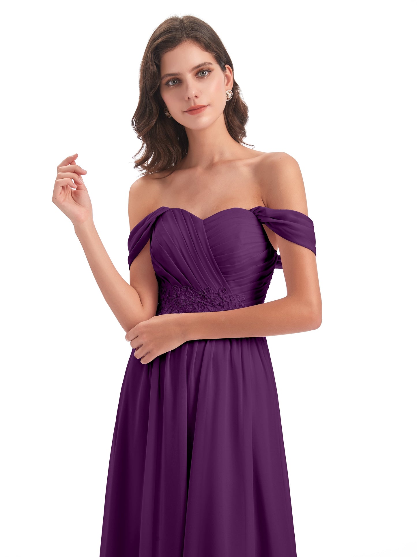 Sonia Off The Shoulder Bridesmaid Dresses With Appliques